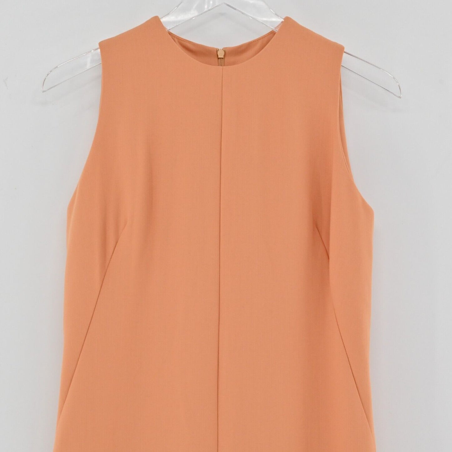 Vintage Jumpsuit Womens Size M Wide Leg Sleeveless Solid Orange Chic Playsuit