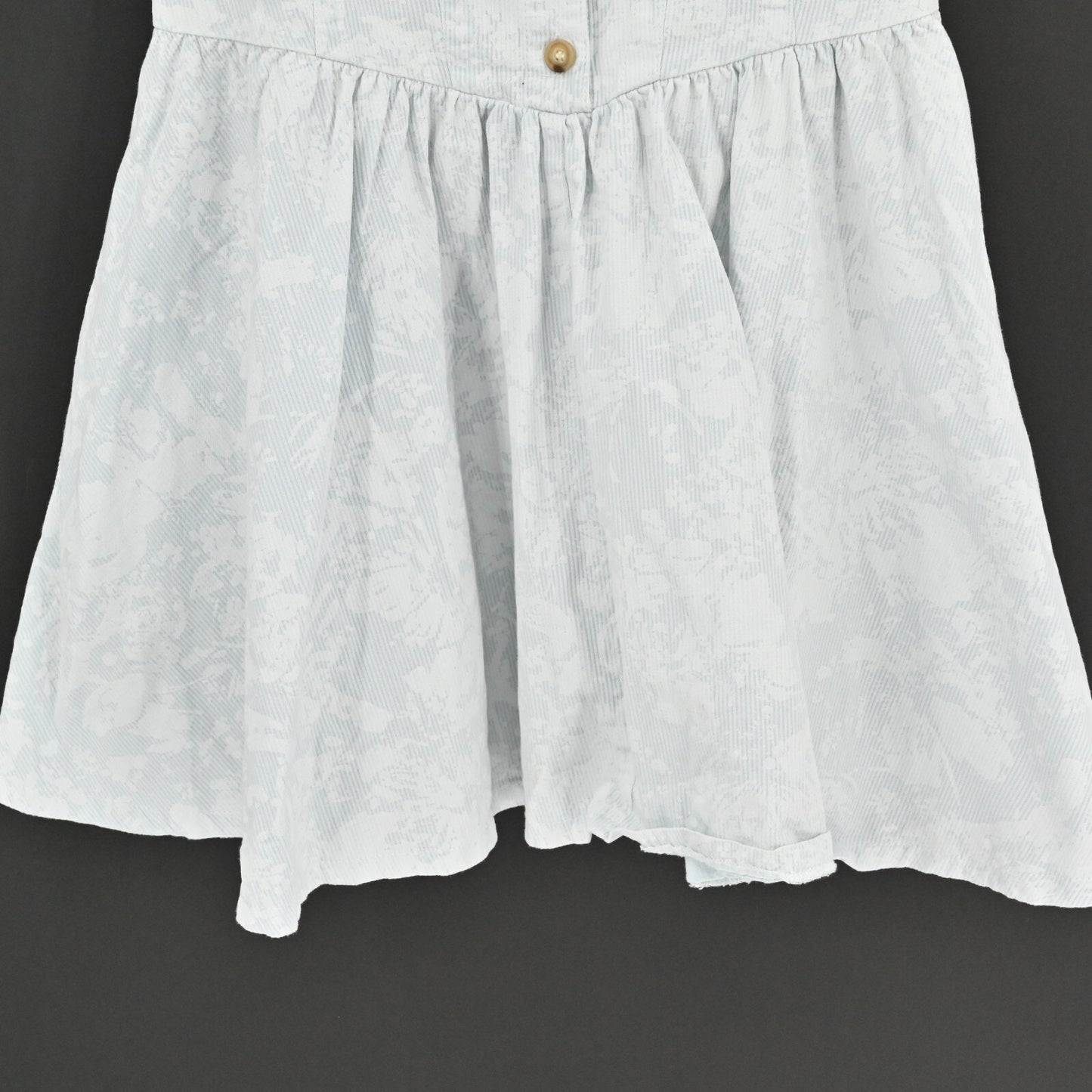 REISS Womens Hickory Stripe Floral Dress Sz 8 Drop Waist Coastal Cowgirl Western