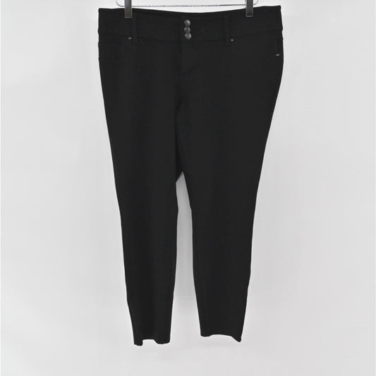 TORRID Womens Pants Size 14R Black Low Rise Skinny Stretch Minimalist Office