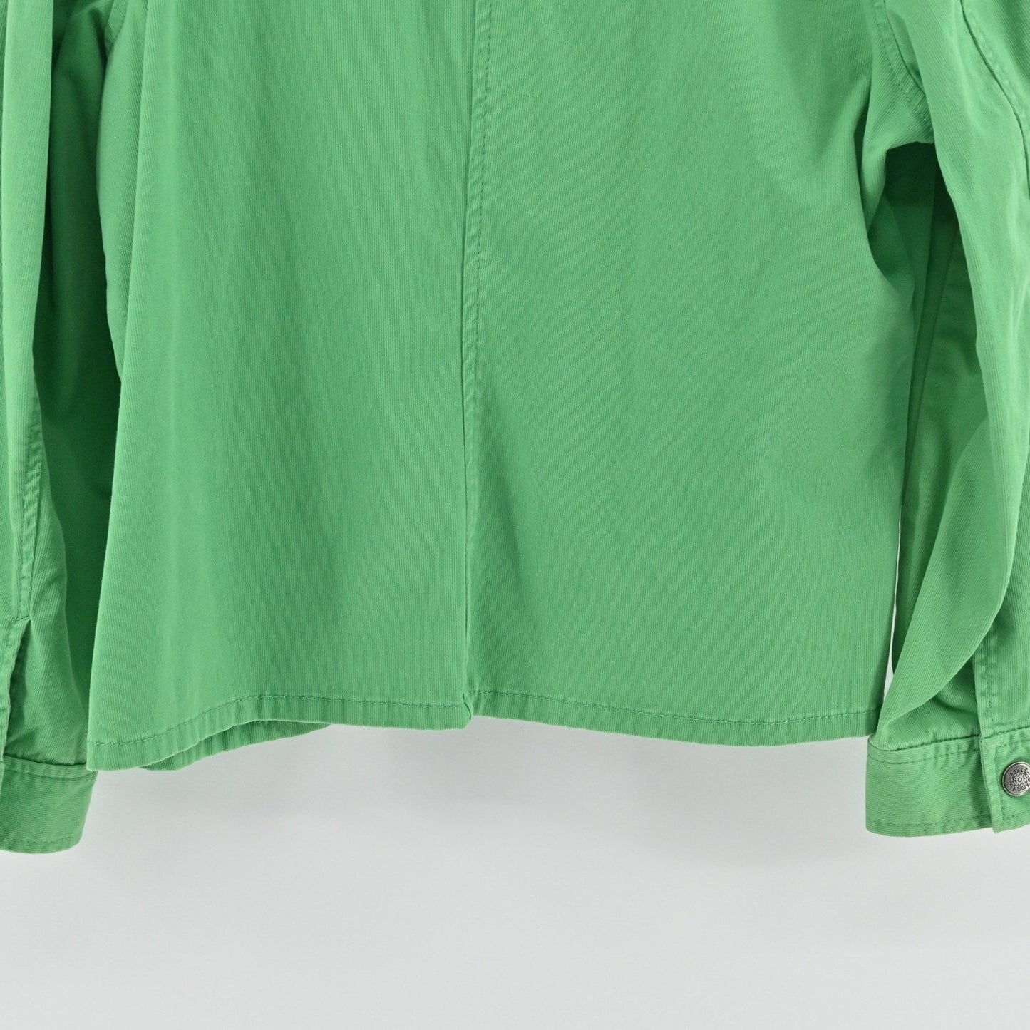 Vtg Chicos Womens Green Corduroy Jacket Size L Cotton Button Eclectic Bold Retro