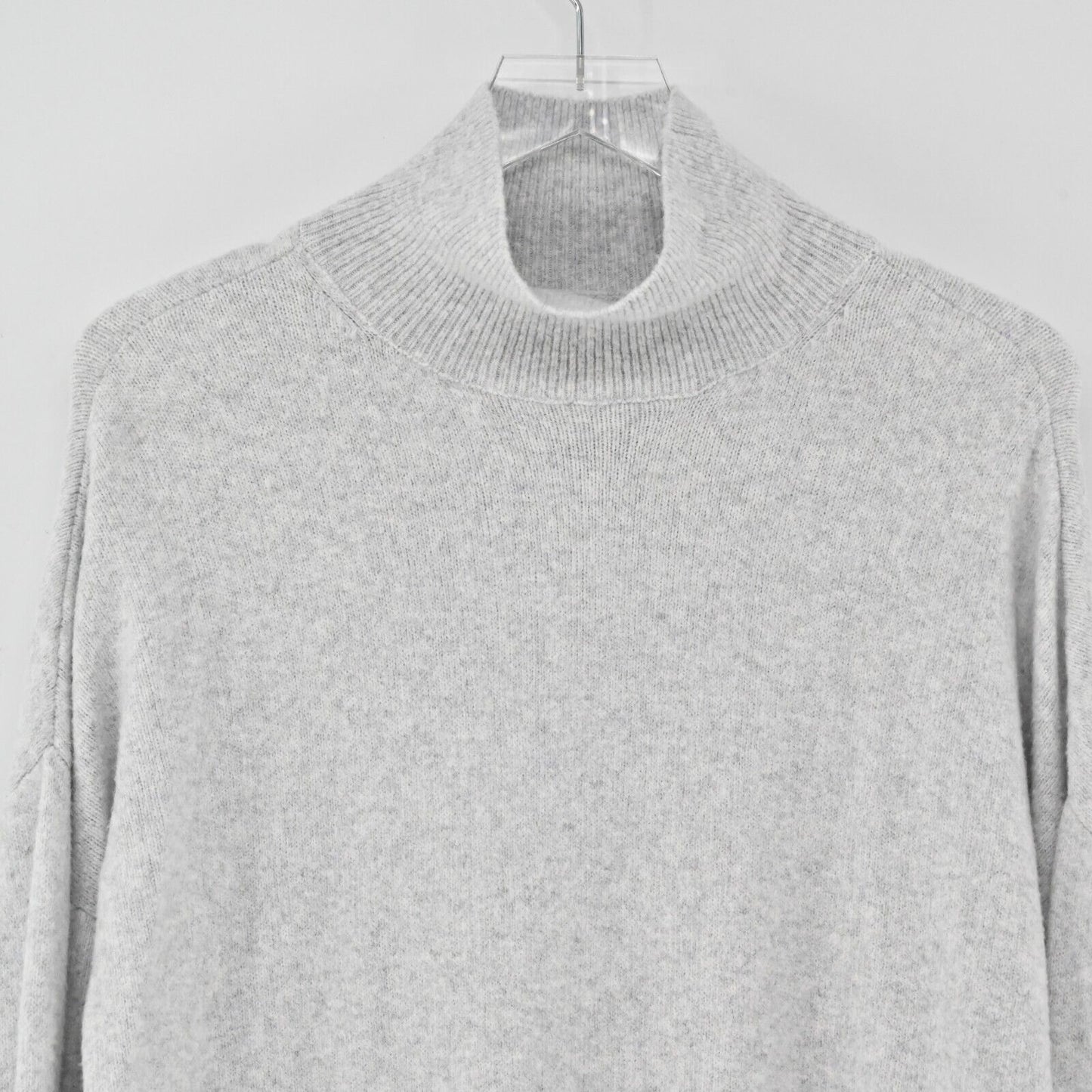 ABERCROMBIE FITCH Sweater Womens XS Grey Classic Mock Neck Knit Cozy Capsule