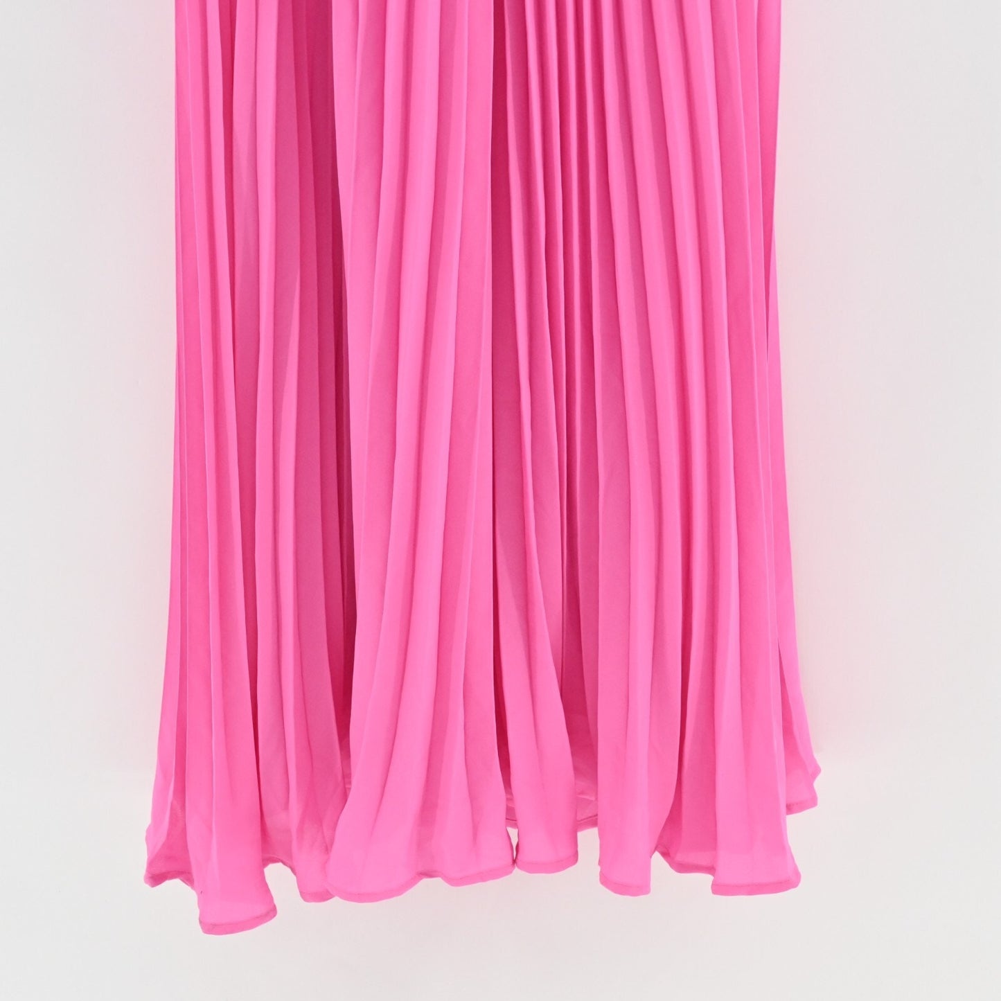 PINK LILY Pleated Maxi Dress Size S Sunny Gleam Accordion Halter Neck Cut Out
