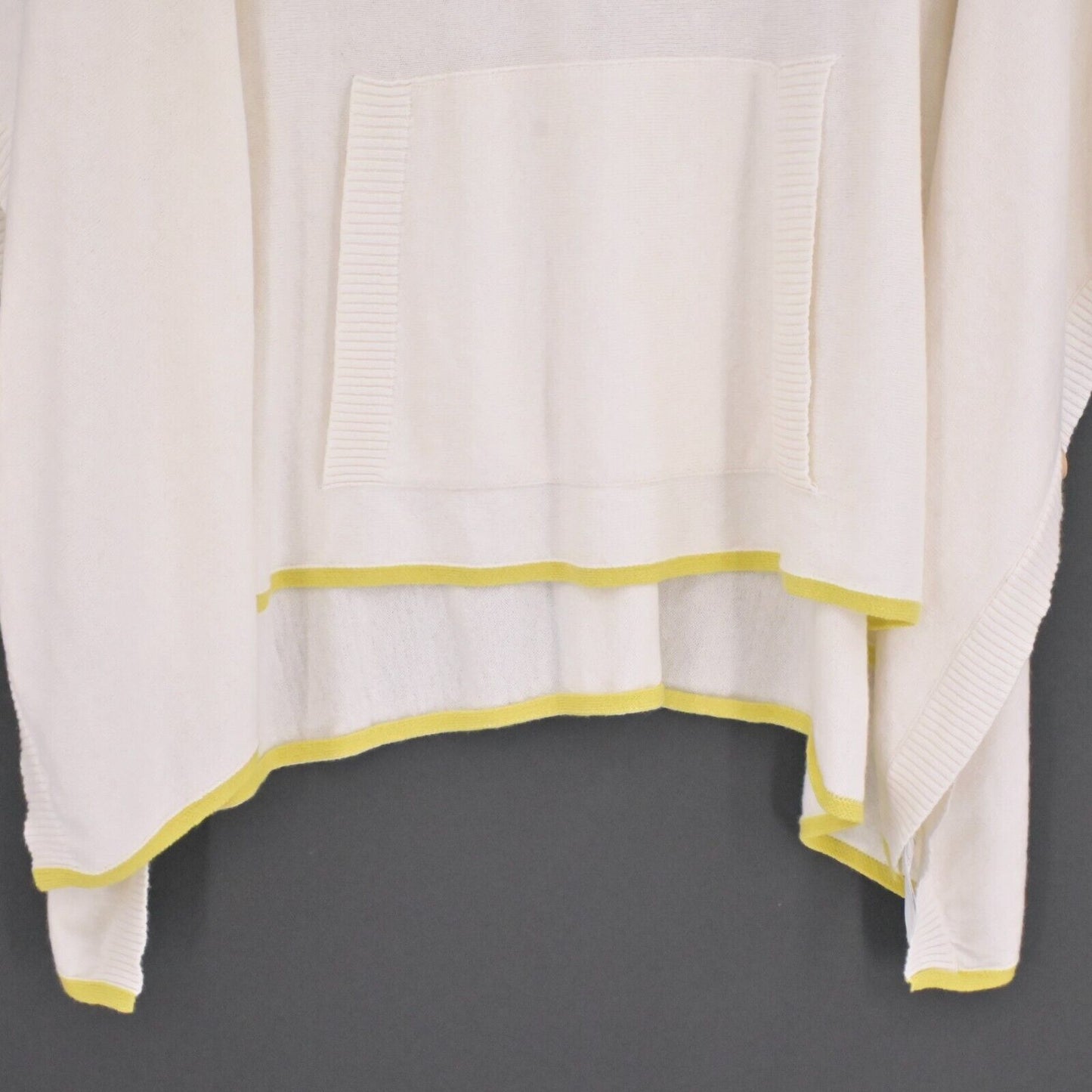 PRANA Sweater Womens Sz OS Celestia Poncho Cashmere Blend Knit Ivory Yellow NEW