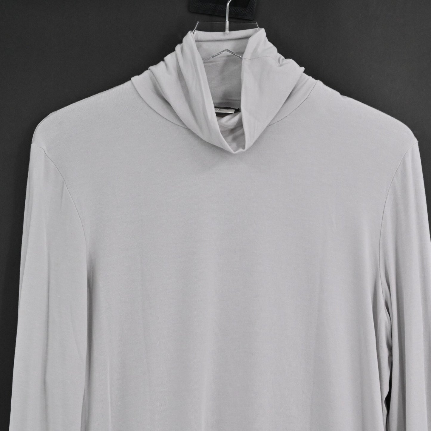 LES COPAINS Top Womens Size 48 Light Gray Stretch Long Sleeve Turtleneck Romamia