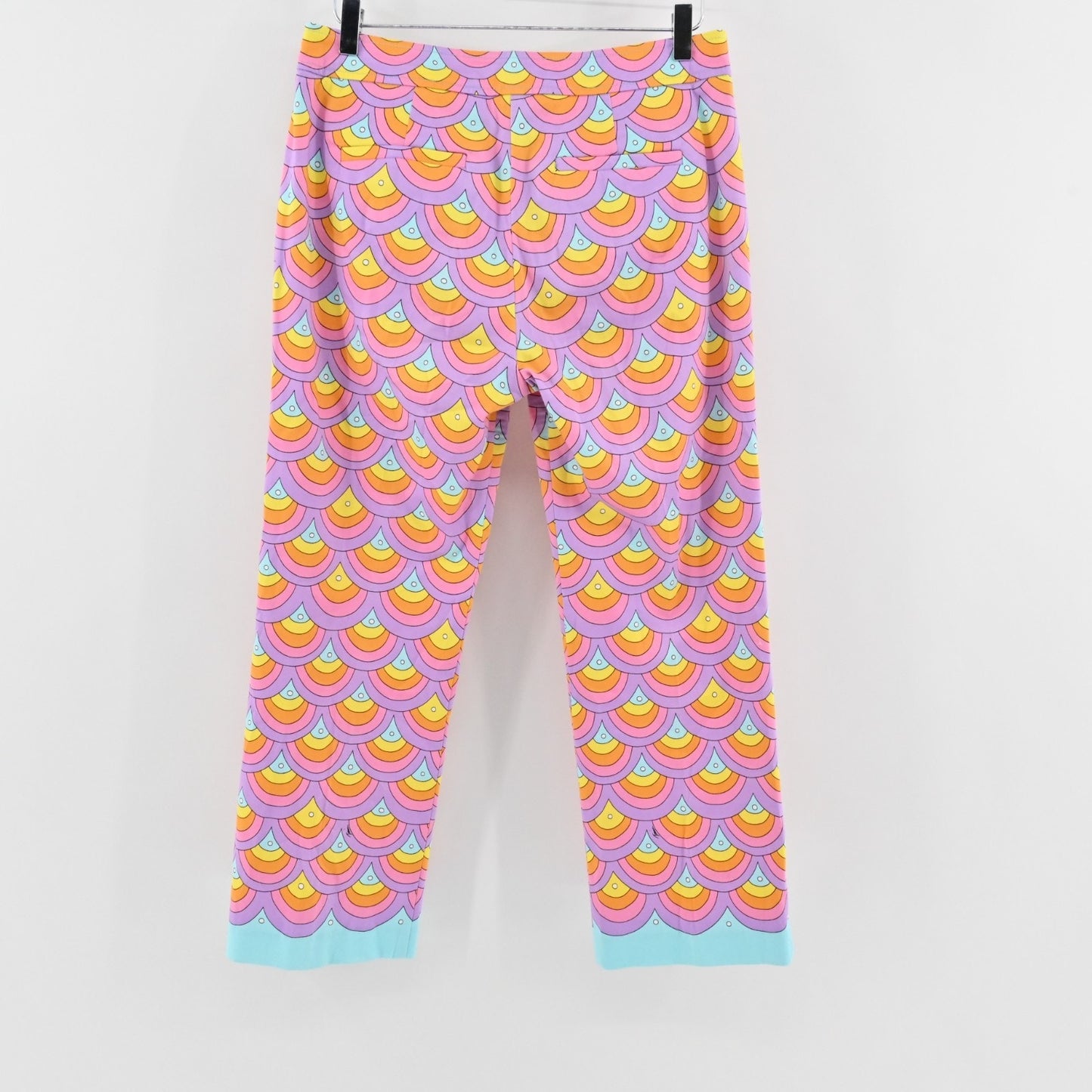 TRINA TURK Colorful Pants Womens Size 6 Hippie Retro Pastels Straight Leg Ankle