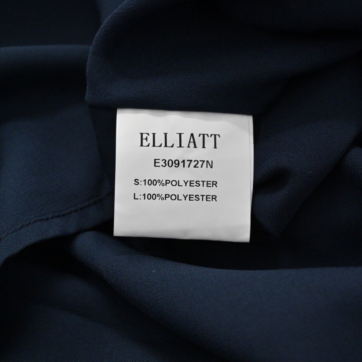ELLIATT Dress Womens Sz XS Ruffle Mini Navy Blue Floral Cold Shoulder Whimsygoth