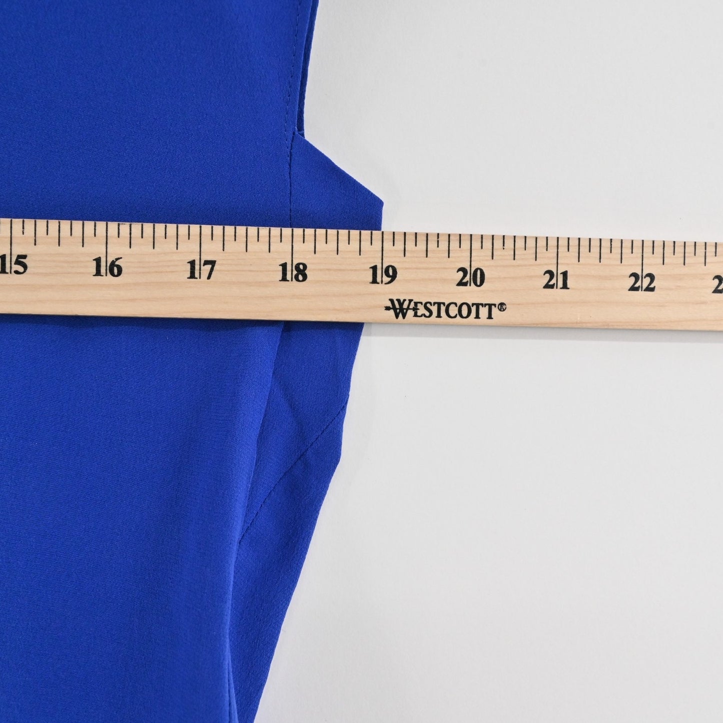 Escada Womens Silk Royal Blue Top Size 32 Sleeveless Pleated VNeck Blouse Siren