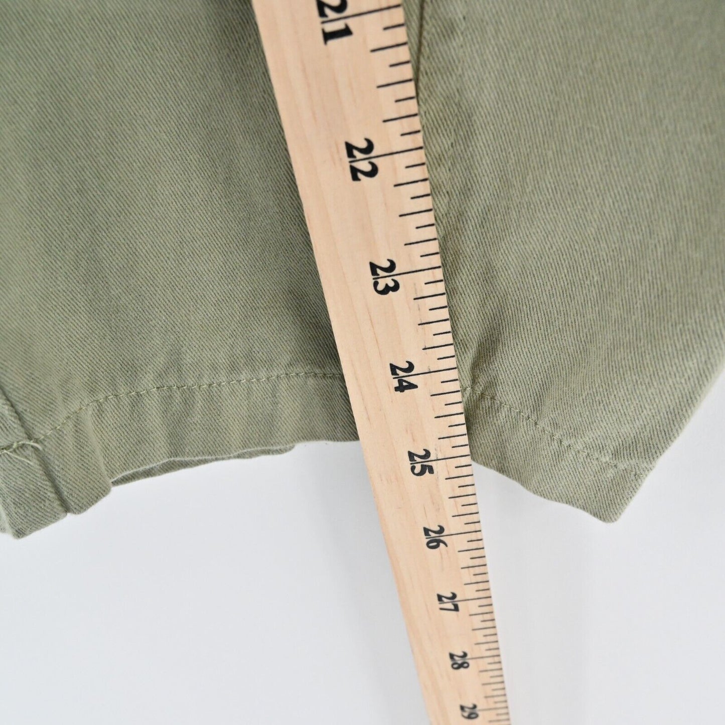 7 FOR ALL MANKIND Pants Womens Sz M Olive Green Pull On Utility Cargo High Rise