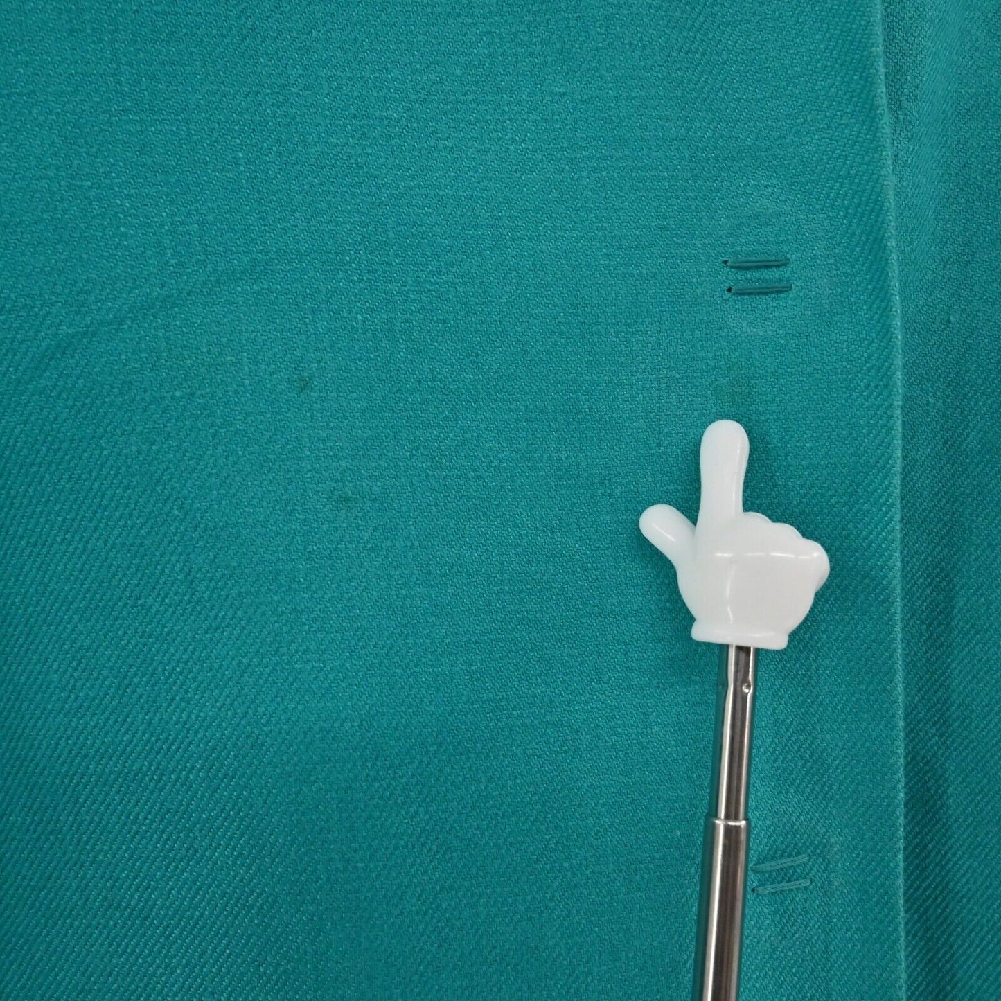 LAFAYETTE 148 Blazer Womens Size S Solid Teal Linen Button Front Pocket Collar