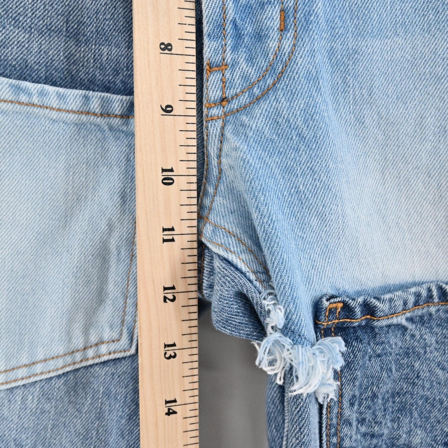 REVICE Womens Jeans Size 25 Matchmaker Love at First Sight Blue Denim Patchwork