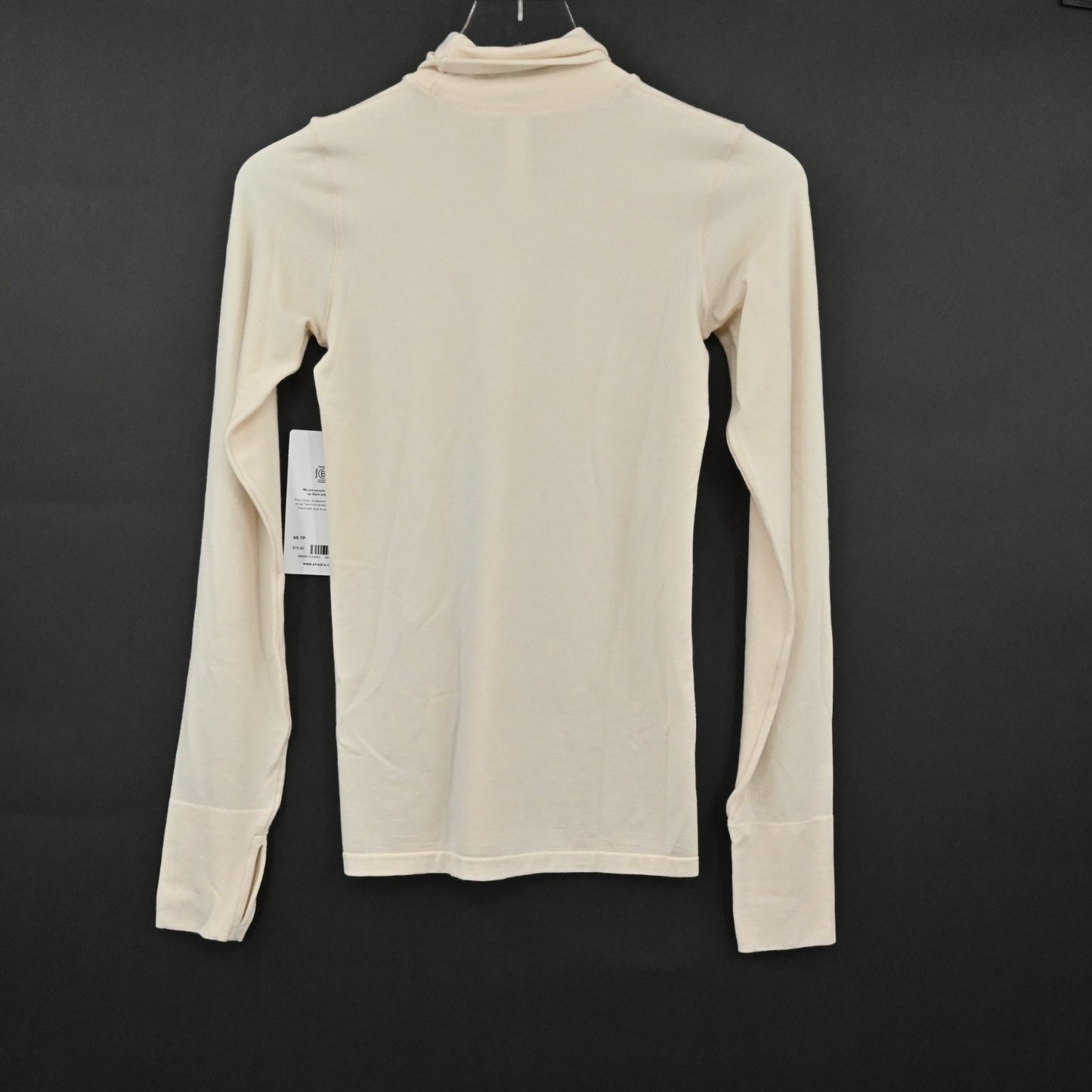 Athleta Foresthill Ascent Turtleneck Top Womens XS Cream Warm Long Sleeve Ski