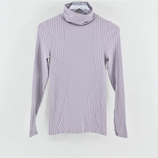 Athleta Flurry Endeavour Rib Turtleneck Top Size XS Purple Warm Long Sleeve Ski