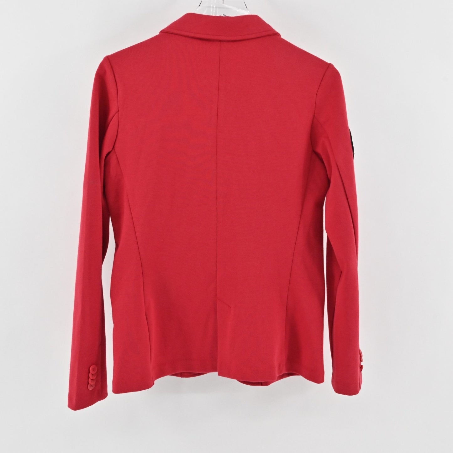 Miller Wendt Womens Red Sloane Blazer Size S Capricorn Patch Button Jacket NEW