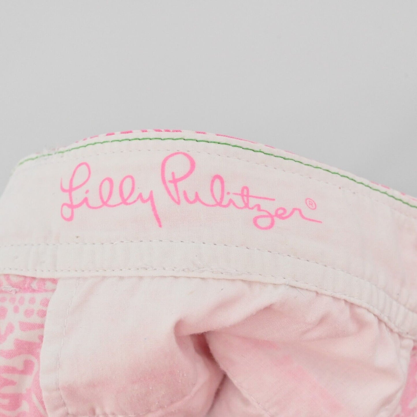LILLY PULITZER Shorts Womens Size 4 Buttercup Scalloped 5" Pink White Print