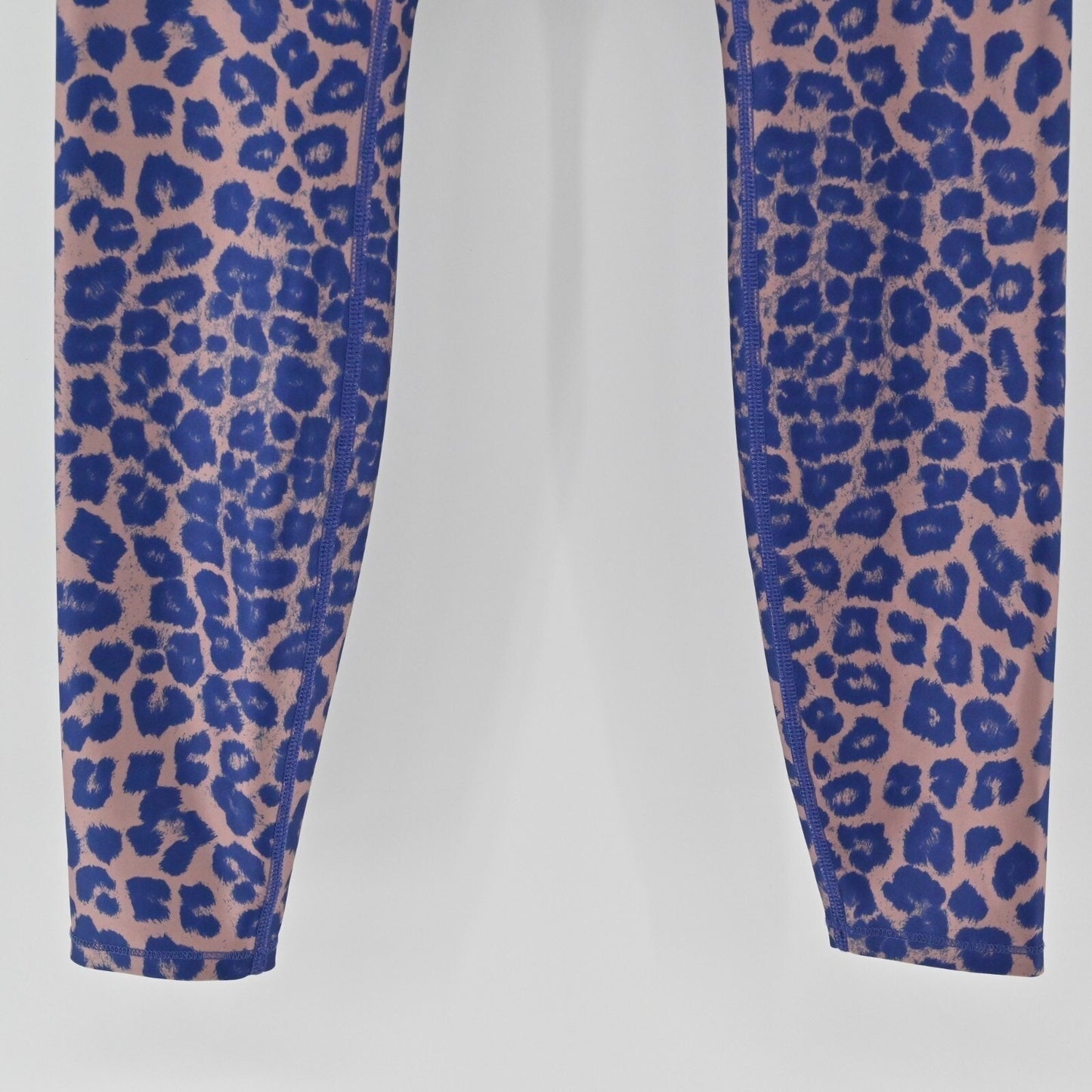 GOOD AMERICAN Womens Animal Print Leggings Size S Tonal Blue Purple Athleisure
