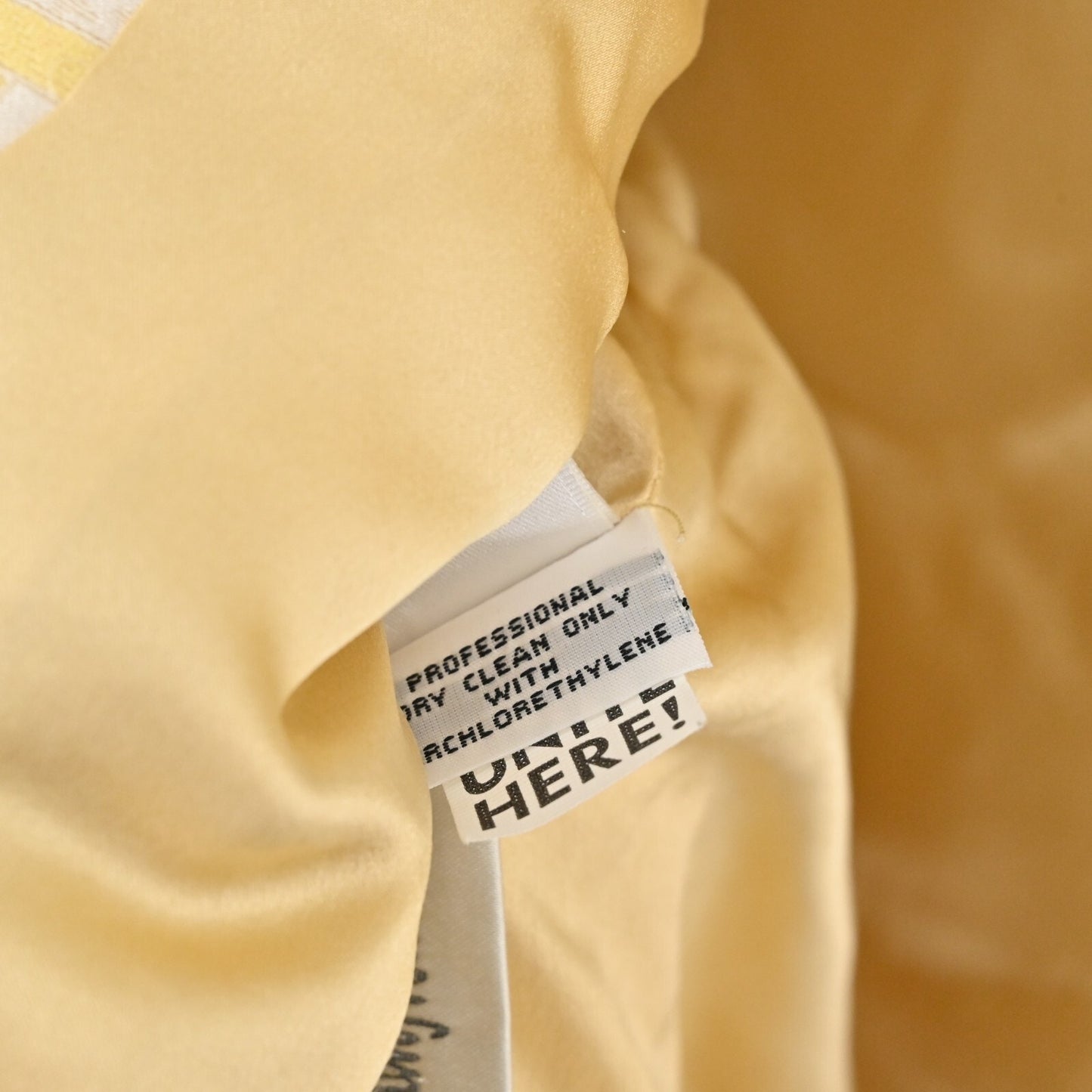 Vtg BILL BLASS Blazer Womens Size 6 Yellow Geometric Cropped Open Front Jacket