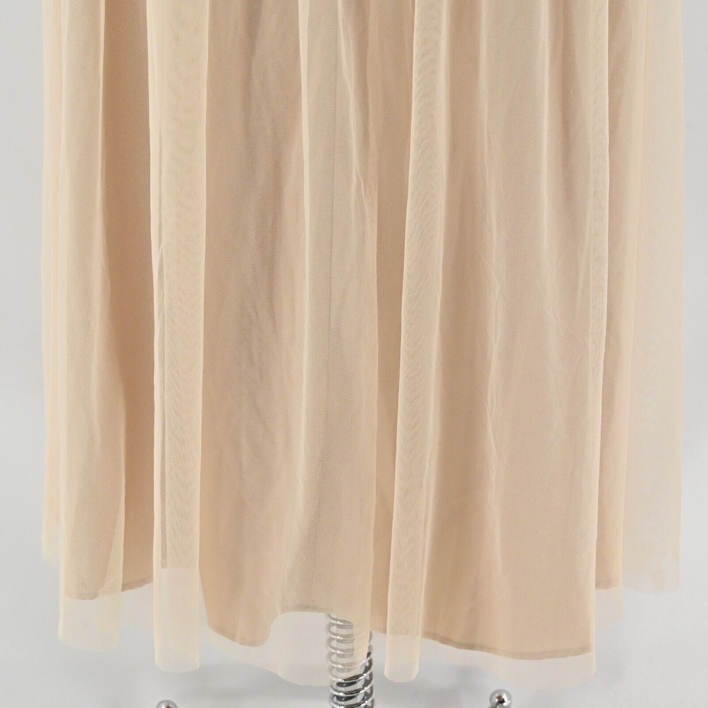 ANTHROPOLOGIE Dress Womens Size 0 Hitherto BHLDN Edith Gown Beige Ruched Maxi
