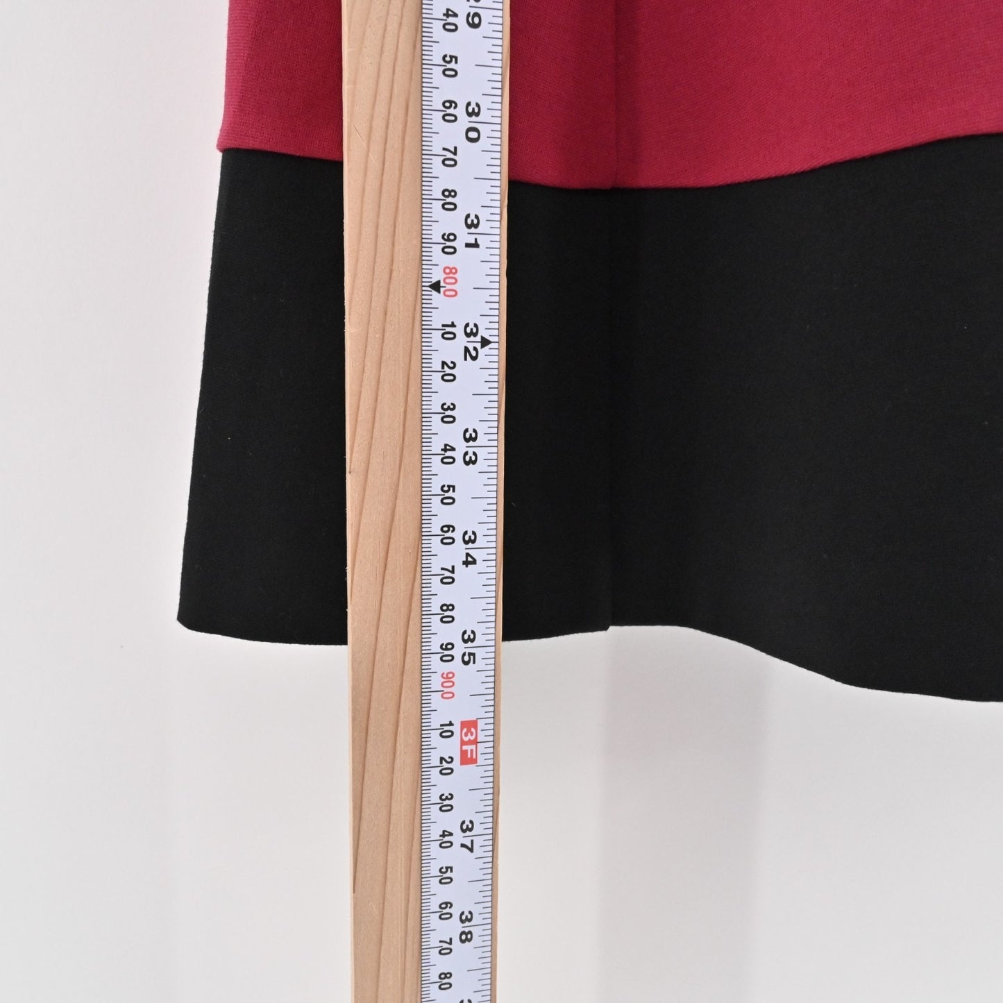 KATE SPADE Bell Sleeve Dress Size S Colorblock Ponte Mini Cranberry Red Black