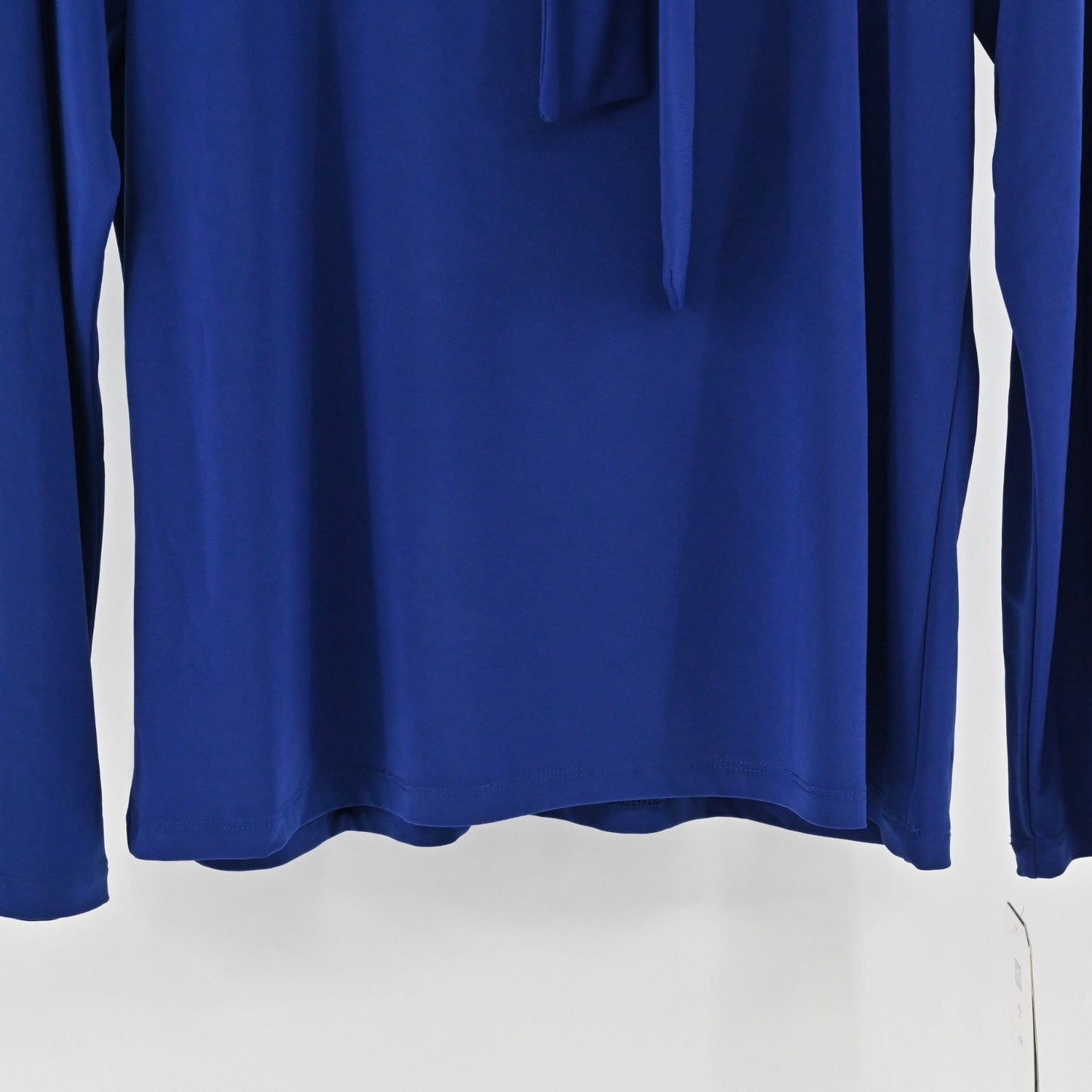 Clara Sunwoo Womens Tie Neck Cobalt Blue Top Sz XL Bow Blouse Capsule Regal NEW