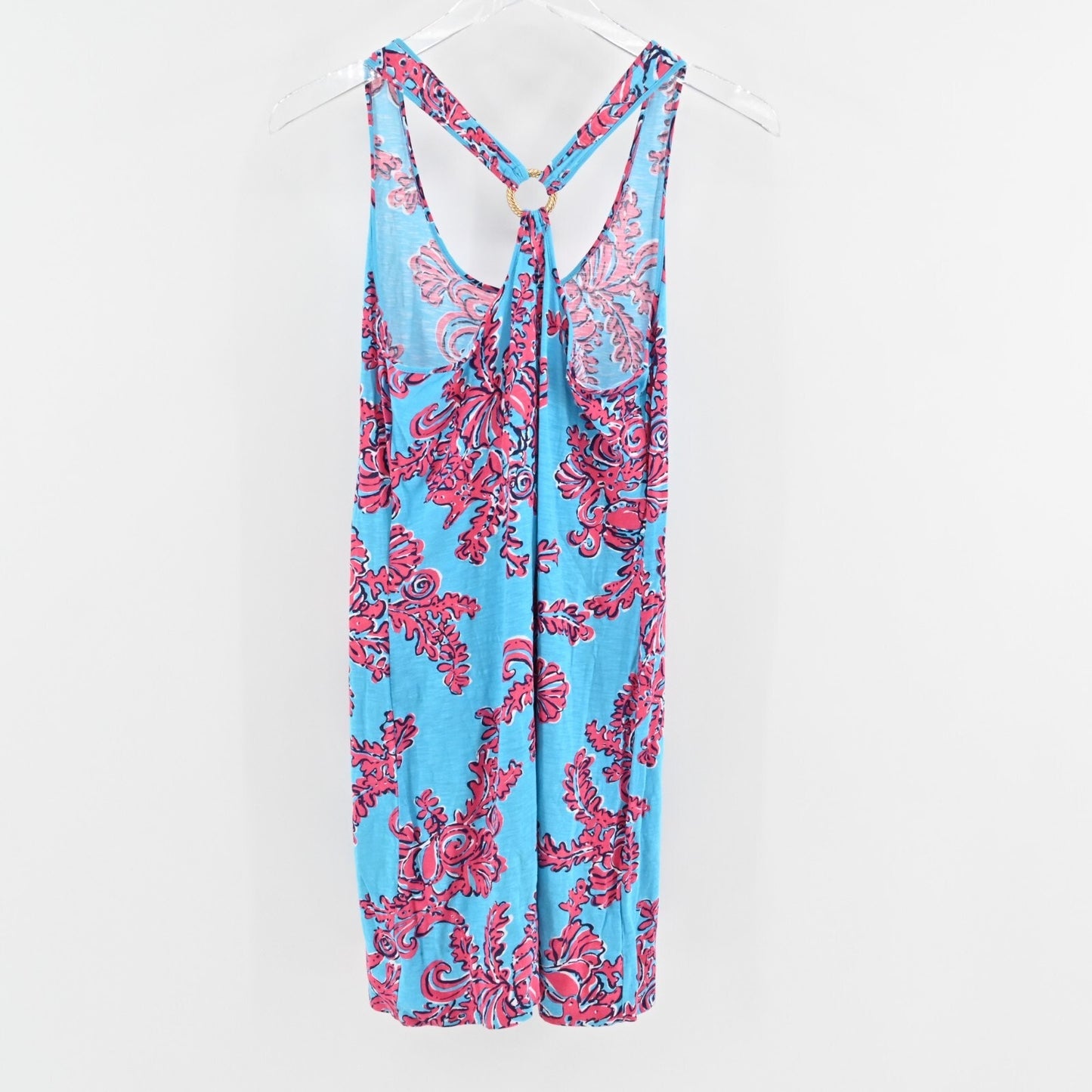 LILLY PULITZER Dress Size S Shore Searulean Blue Rhode Island Reef Sleeveless