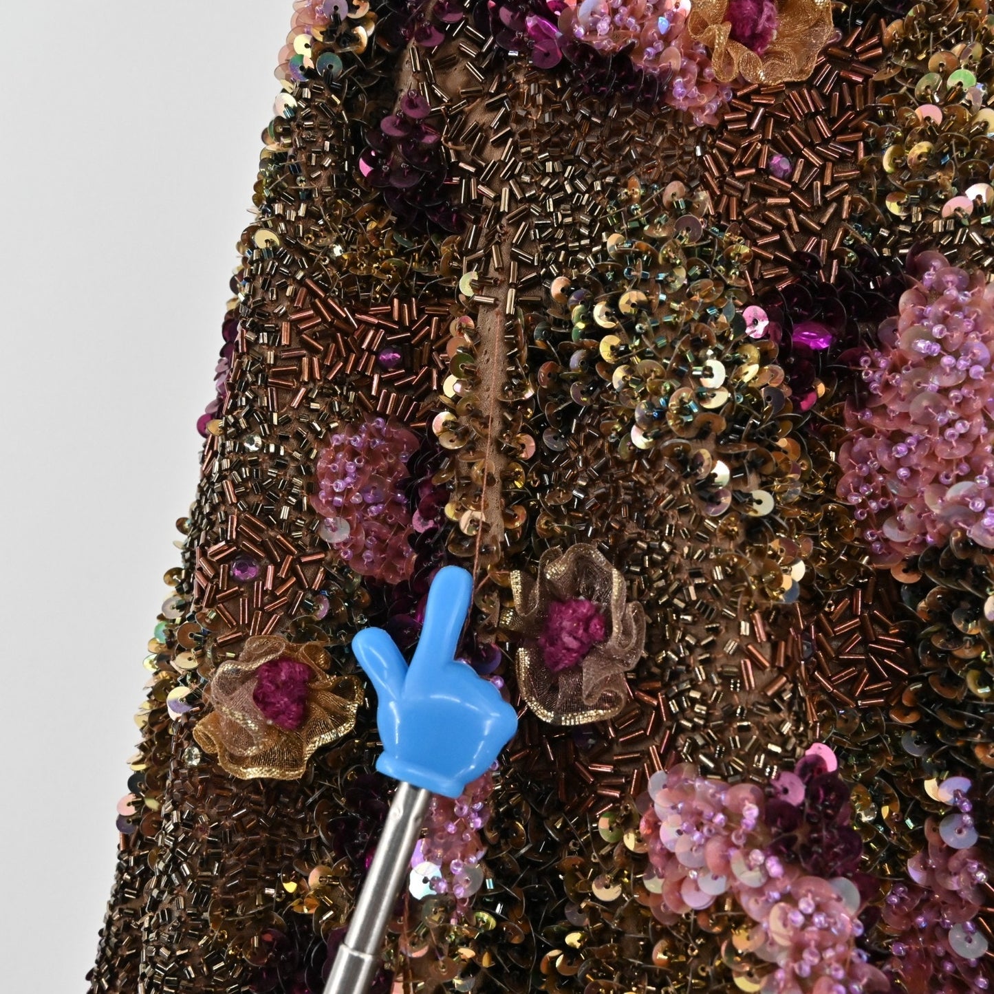 Vtg 60s Victoria Royal Beaded Evening Gown Dress Size 10 Silk Purple Taffeta Bow