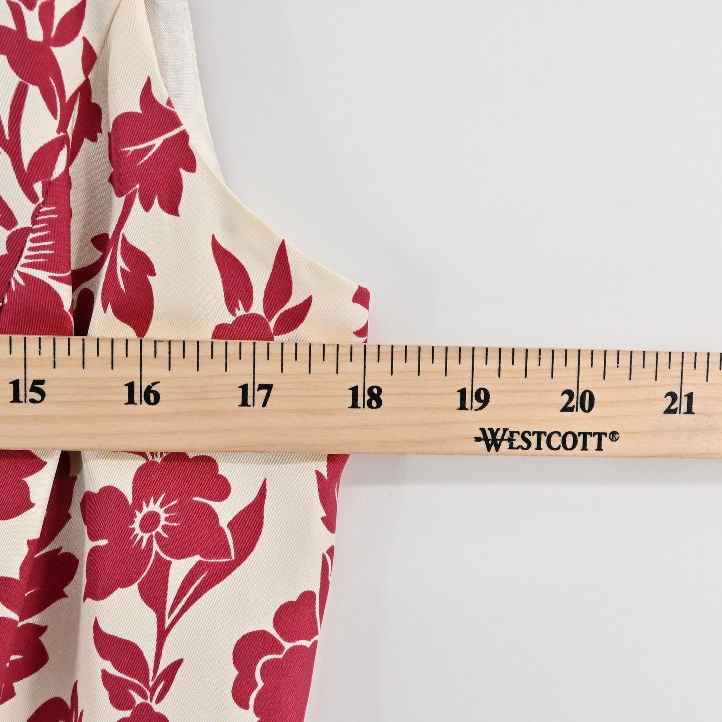 Vtg Ann Taylor Silk Floral Dress Size 6 Sleeveless Red Romantic Garden Party