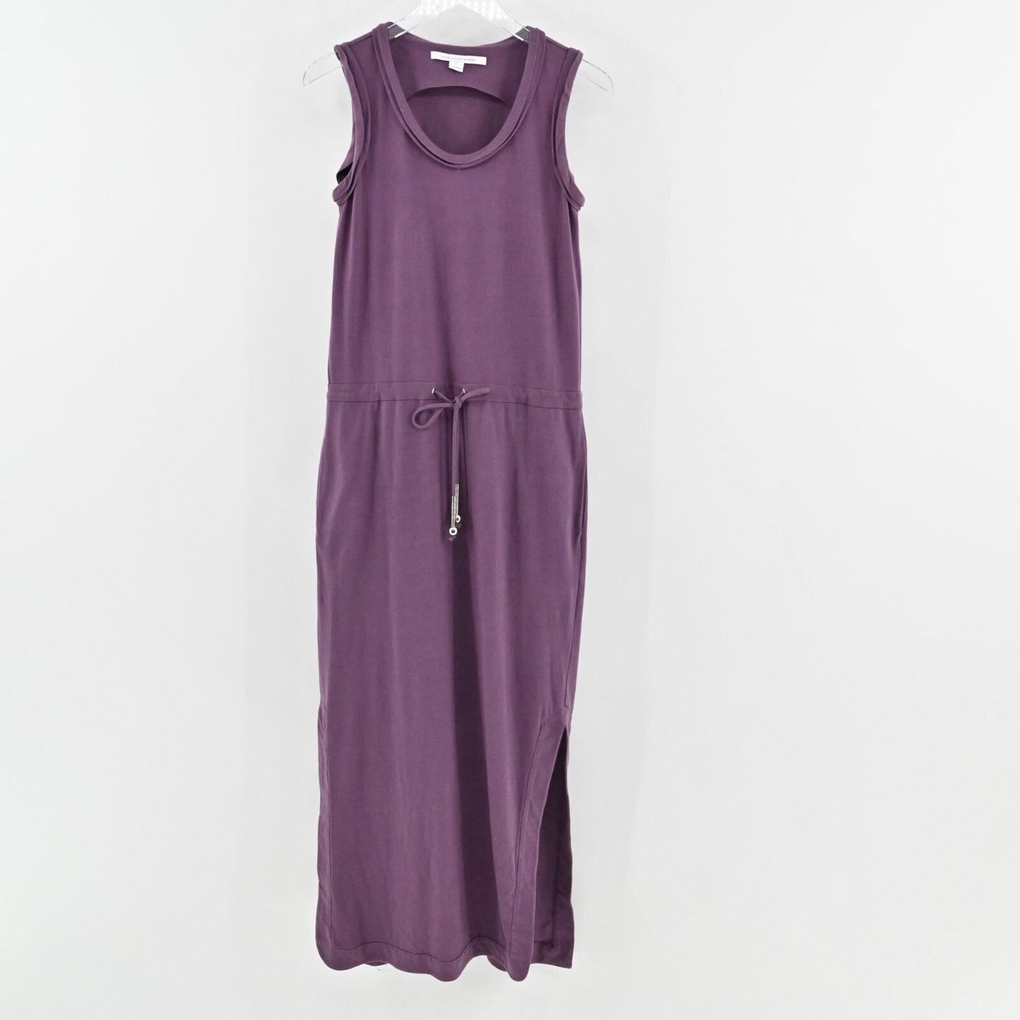 DIANE VON FURSTENBERG Dress Size S Rae Purple Side Slit Tie Waist Casual Maxi
