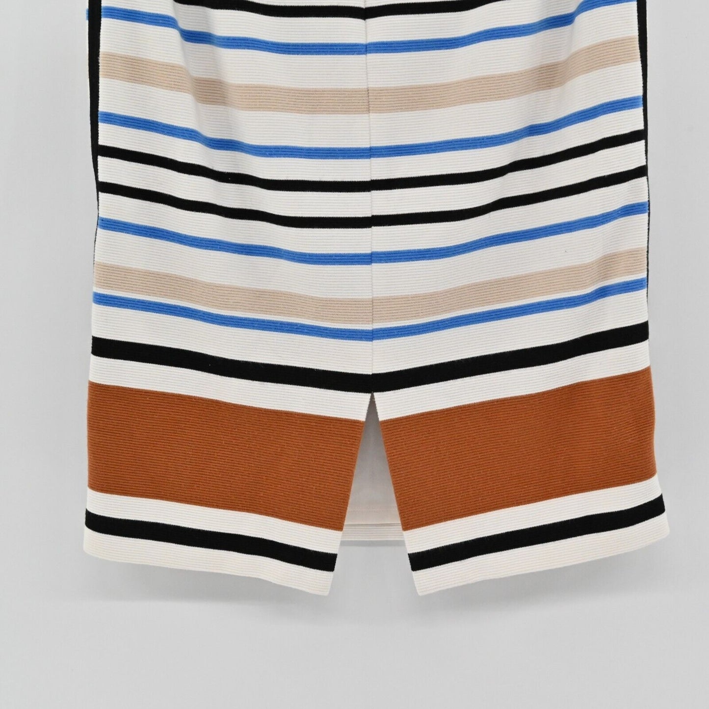 WHBM Skirt Womens Sz 2 Ponte Multi Stripe Pencil Knee Length Corpcore Office