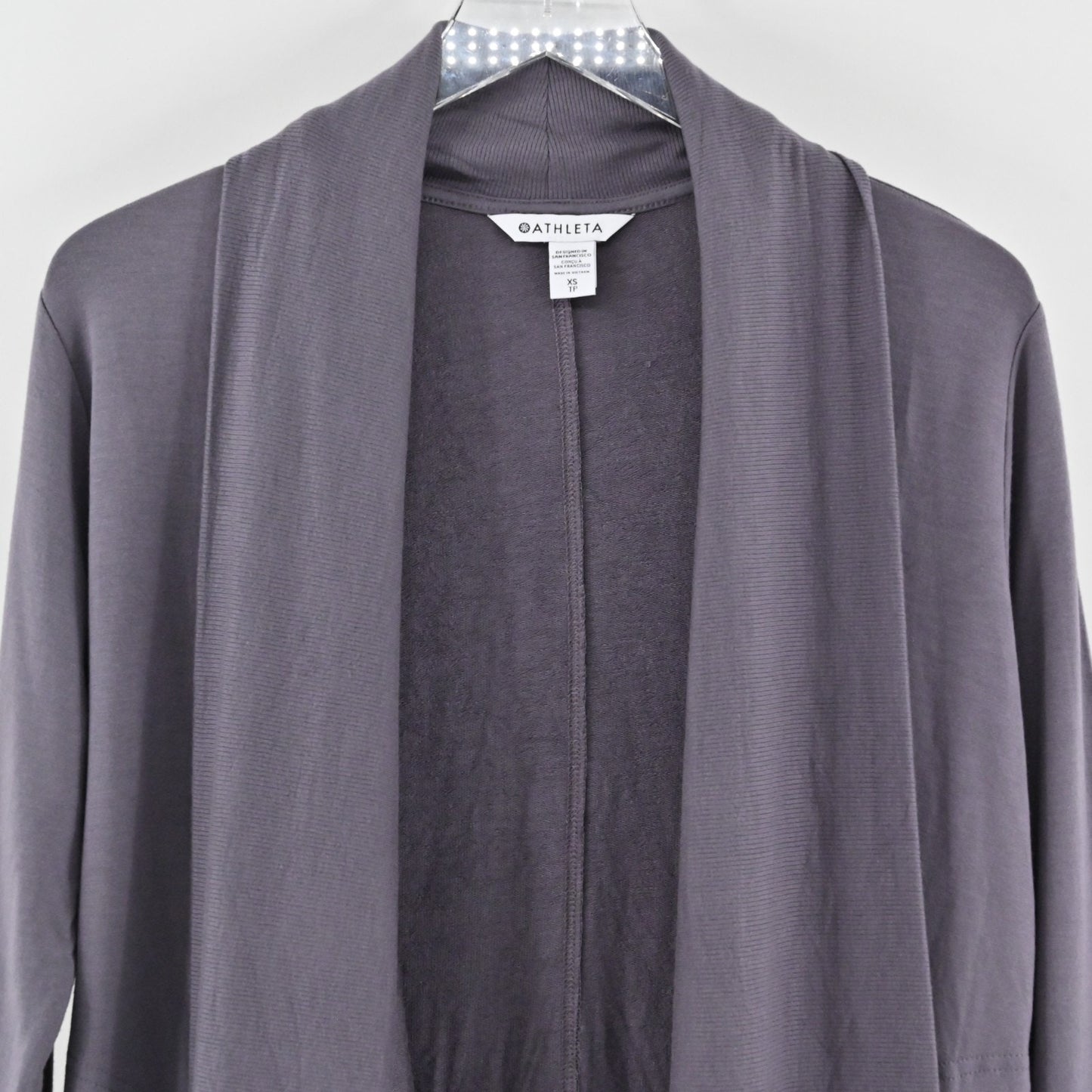 Athleta Womens Pranayama Restore Wrap Cardigan Size XS Dusk Violet Cozy Soft
