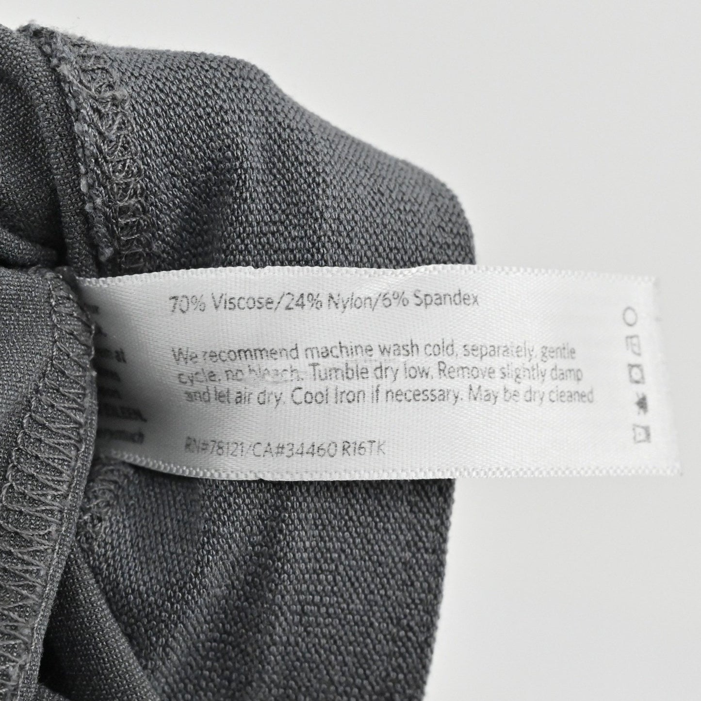 Eileen Fisher Washable Stretch Crepe Straight Pants Size S Gray Knit Lagenlook