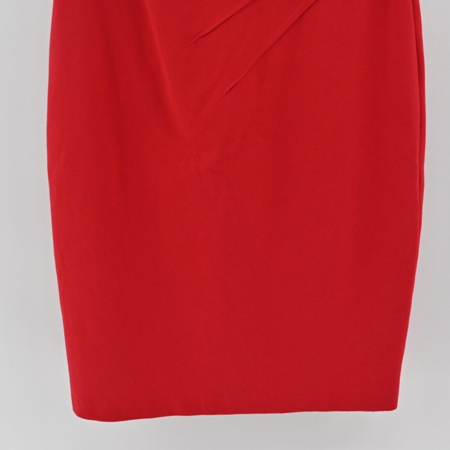 Vtg CACHE Dress Size 10 Sheath Red Elegant Ruched Flattering Office Career Chic