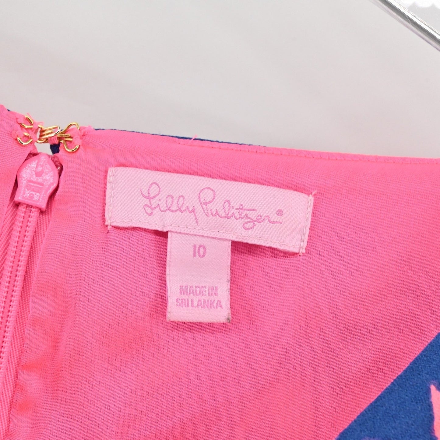 Lilly Pulitzer Donna Romper Sz 10 Indigo Night Caw Blue Pink Sleeveless Playsuit