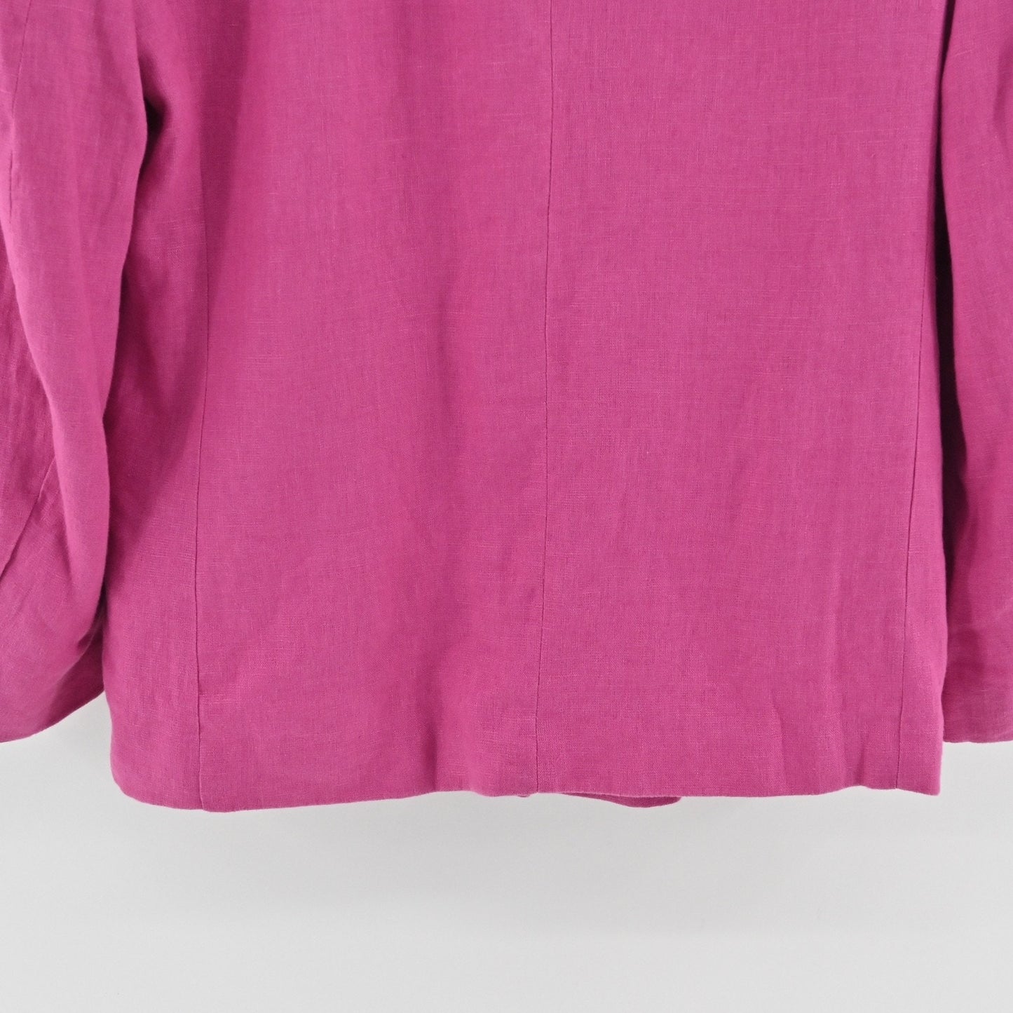 FARM RIO Womens Oversized Linen Blazer Size M Pink Single Breasted Shoulder Pads