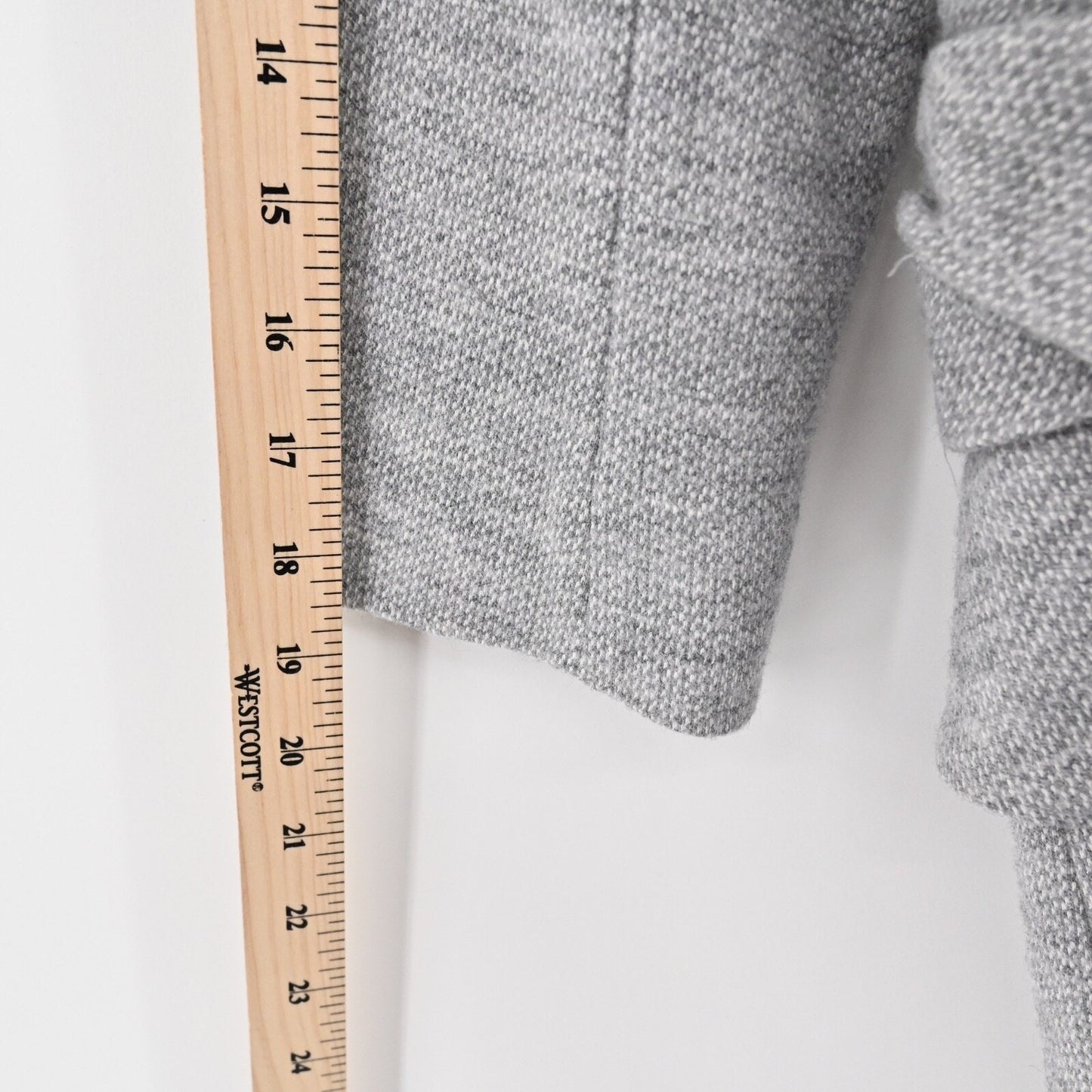 THE FOLD Arlington Sheath Dress Size 12 Gray Wool Cotton 3/4 Sleeve Layered NEW