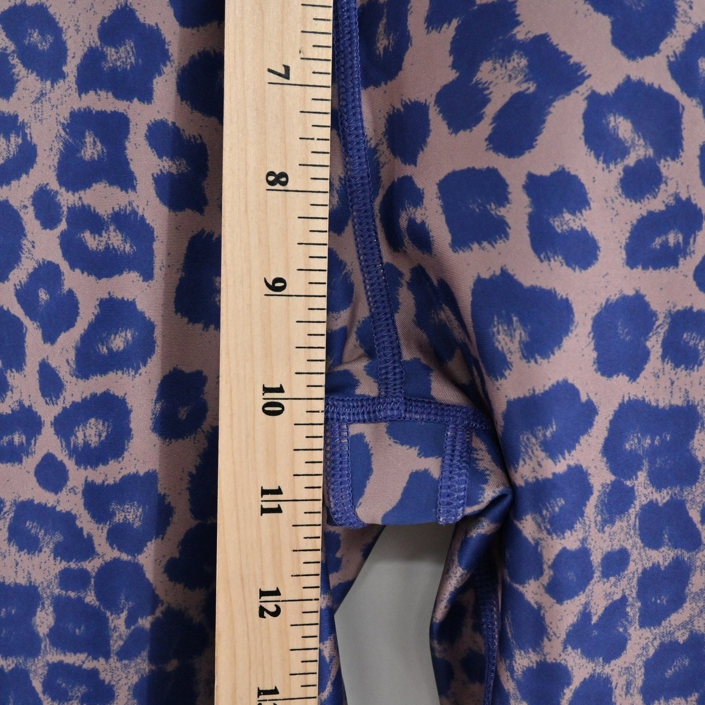 GOOD AMERICAN Womens Animal Print Leggings Size S Tonal Blue Purple Athleisure
