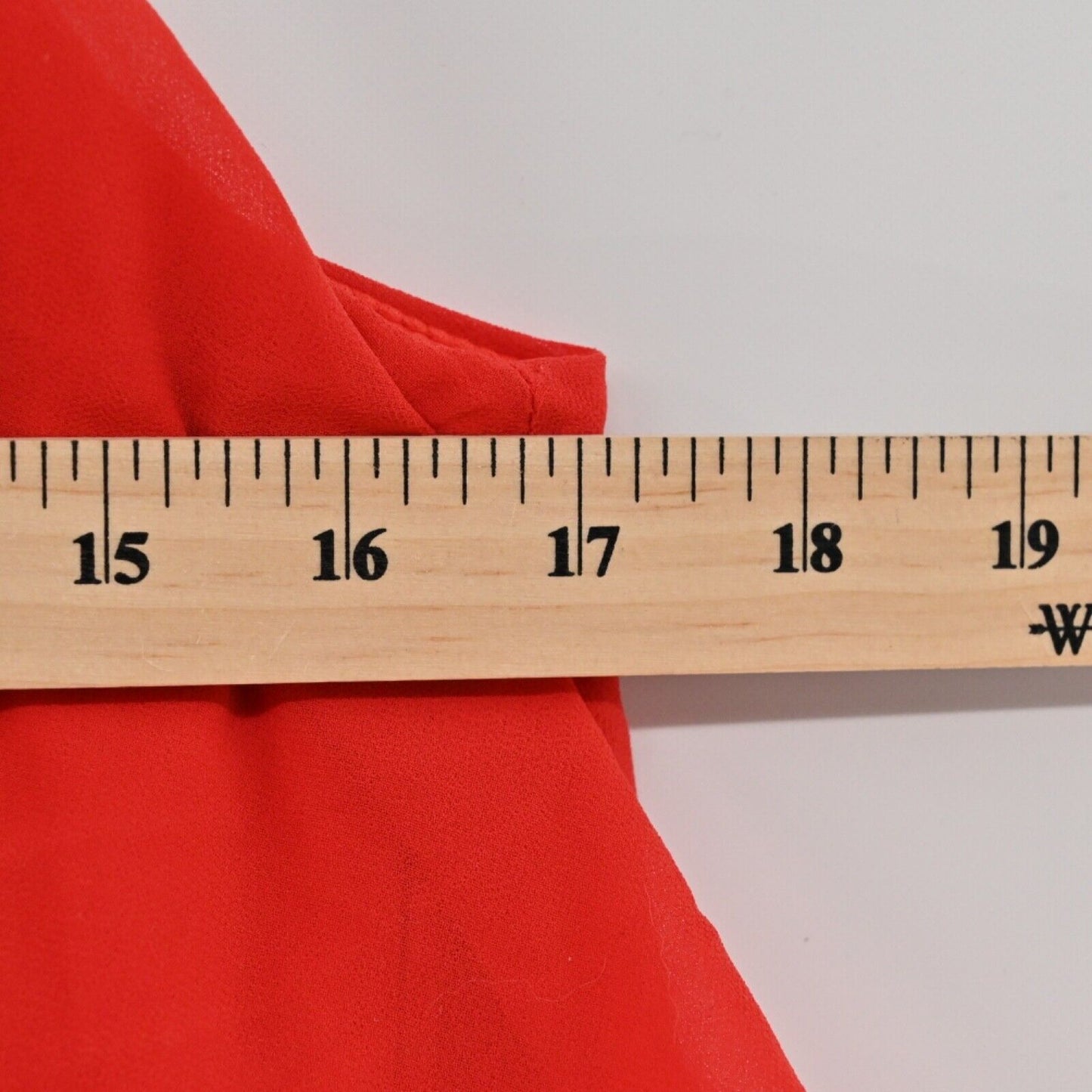 LULUS Dress Womens Size M Red Ruffle VNeck Spaghetti Strap Love Runs High Maxi