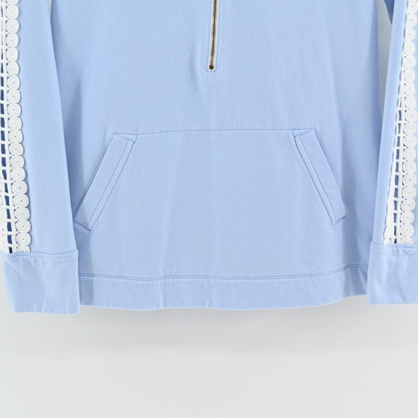 Lilly Pulitzer Womens Skipper Pullover Size S Crew Blue Embroidered Sweatshirt