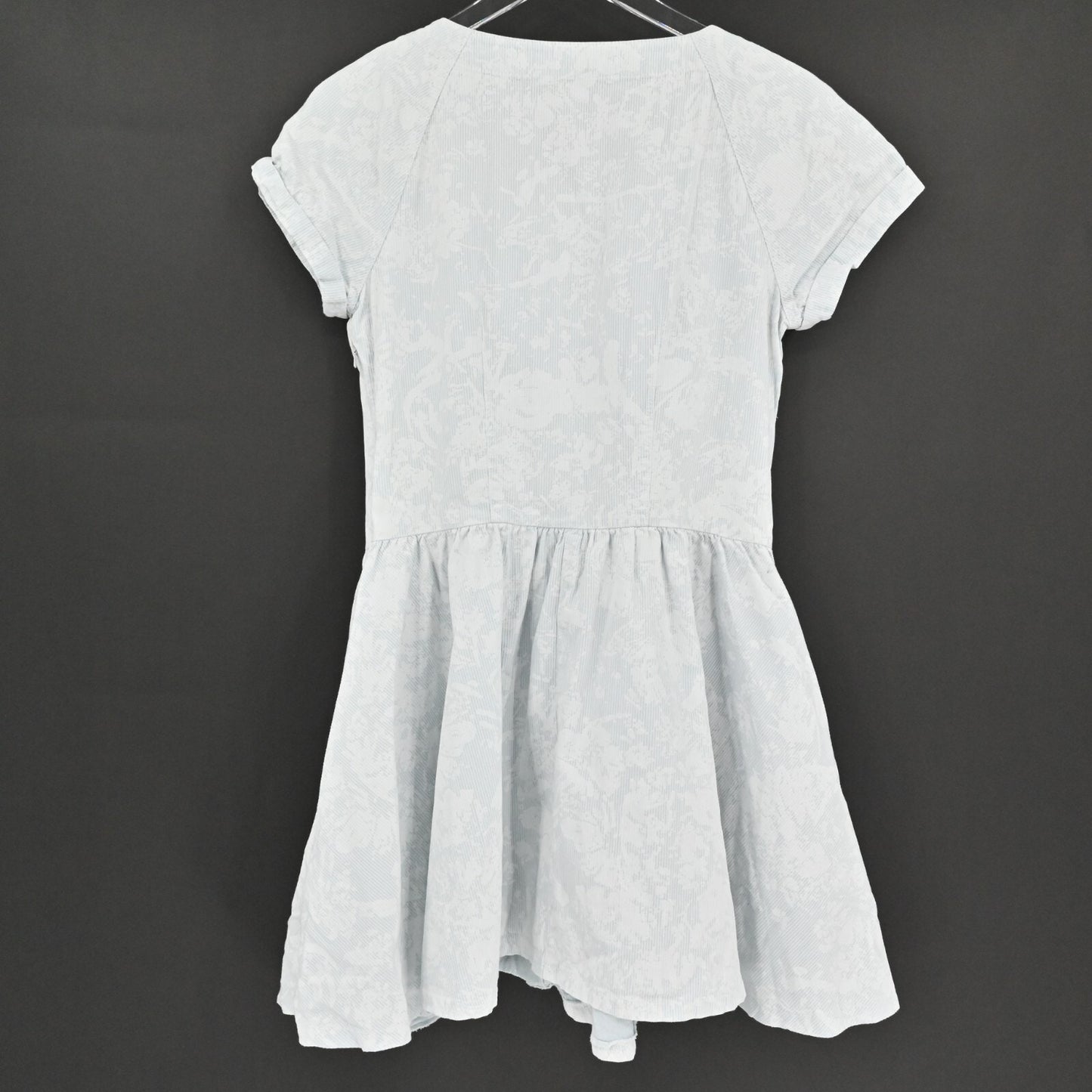 REISS Womens Hickory Stripe Floral Dress Sz 8 Drop Waist Coastal Cowgirl Western