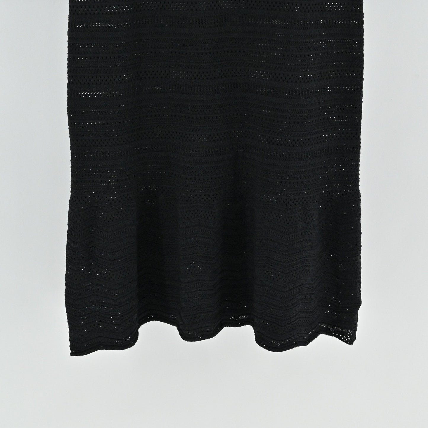 Ralph Lauren Crochet Knit Midi Dress Size M Black Long Sleeve Dark Romantic Boho