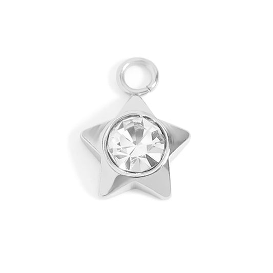 Charm Pendant Silver Tone Stainless Steel