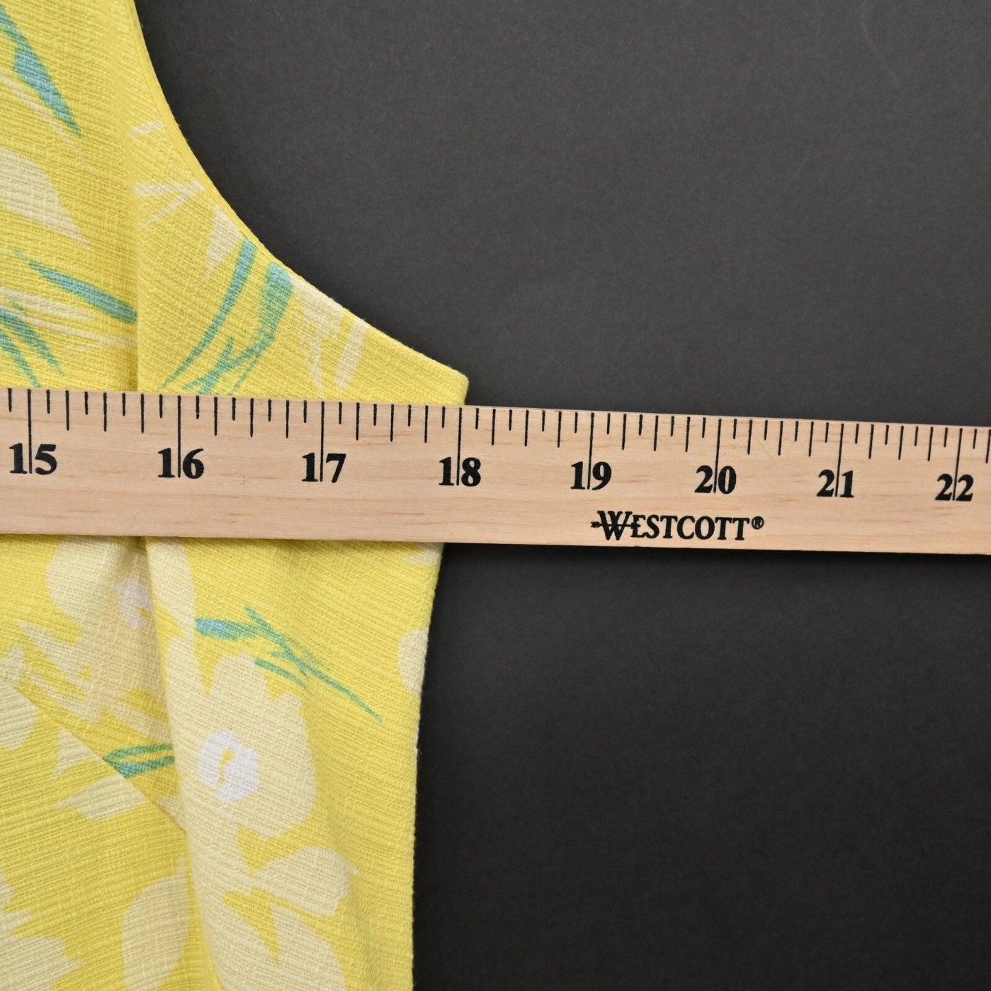 ELIZA J Yellow Shift Dress Size 6 Sleeveless White Lace Trim Floral Print Preppy