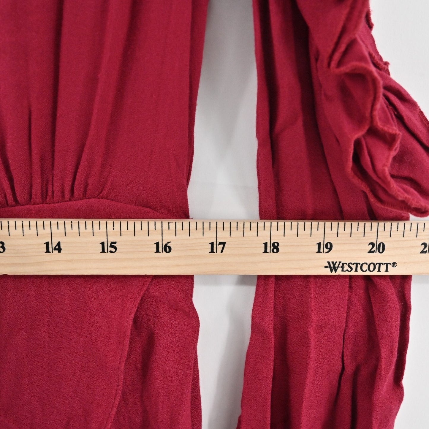 IRO Womens Hanie Cold Shoulder Dress Size 42 XL Red Ruffle Long Sleeve Mini NEW