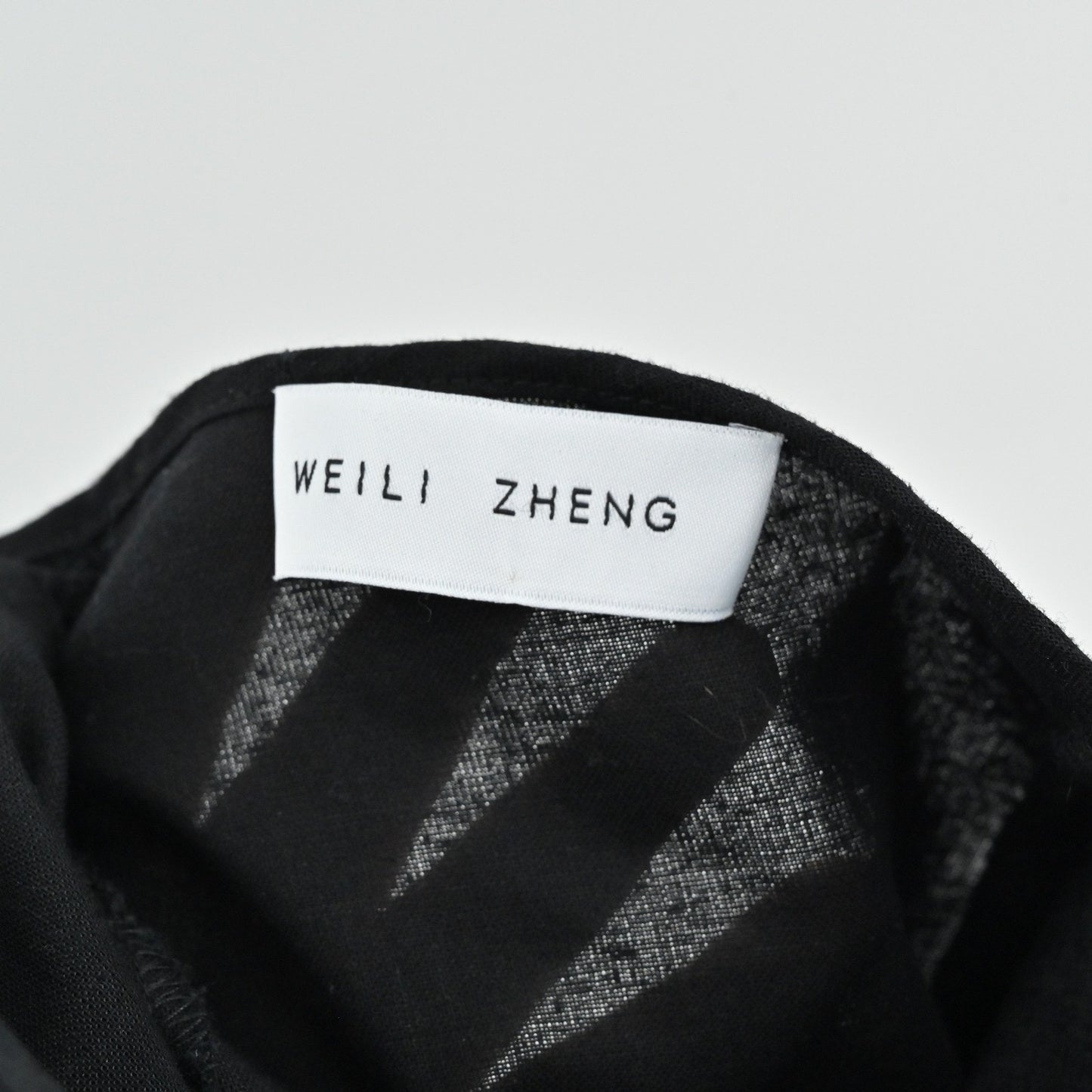 Weili Zheng Linen Midi Dress Size XS Black Spaghetti Strap Slit Y2K Whimsigoth