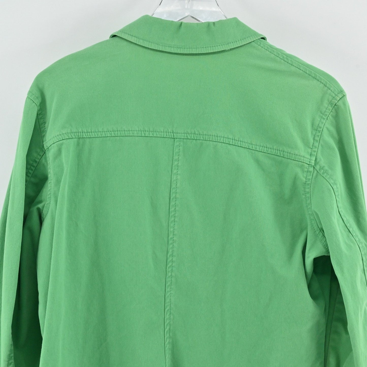 Vtg Chicos Womens Green Corduroy Jacket Size L Cotton Button Eclectic Bold Retro