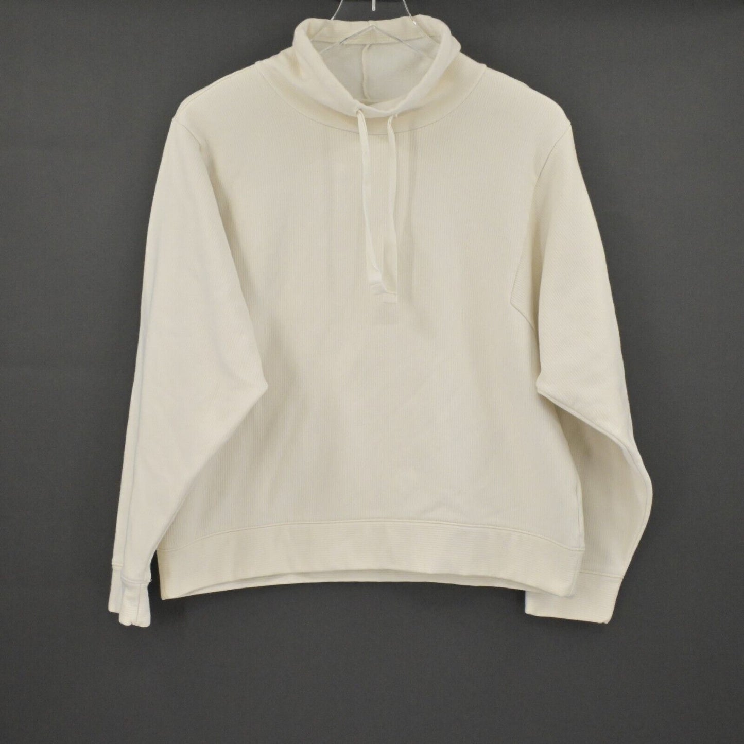 MADEWELL Sweatshirt Womens Size Medium Mock Neck Long Sleeve Ivory Cozy Casual