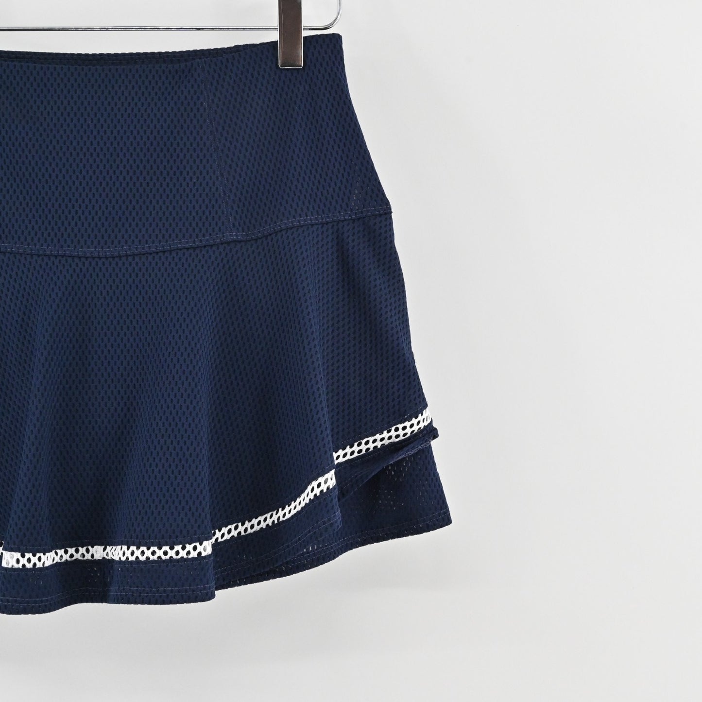Lucky in Love Tiered Tennis Skort Size S Navy White Golf Athletic Pickle Ball