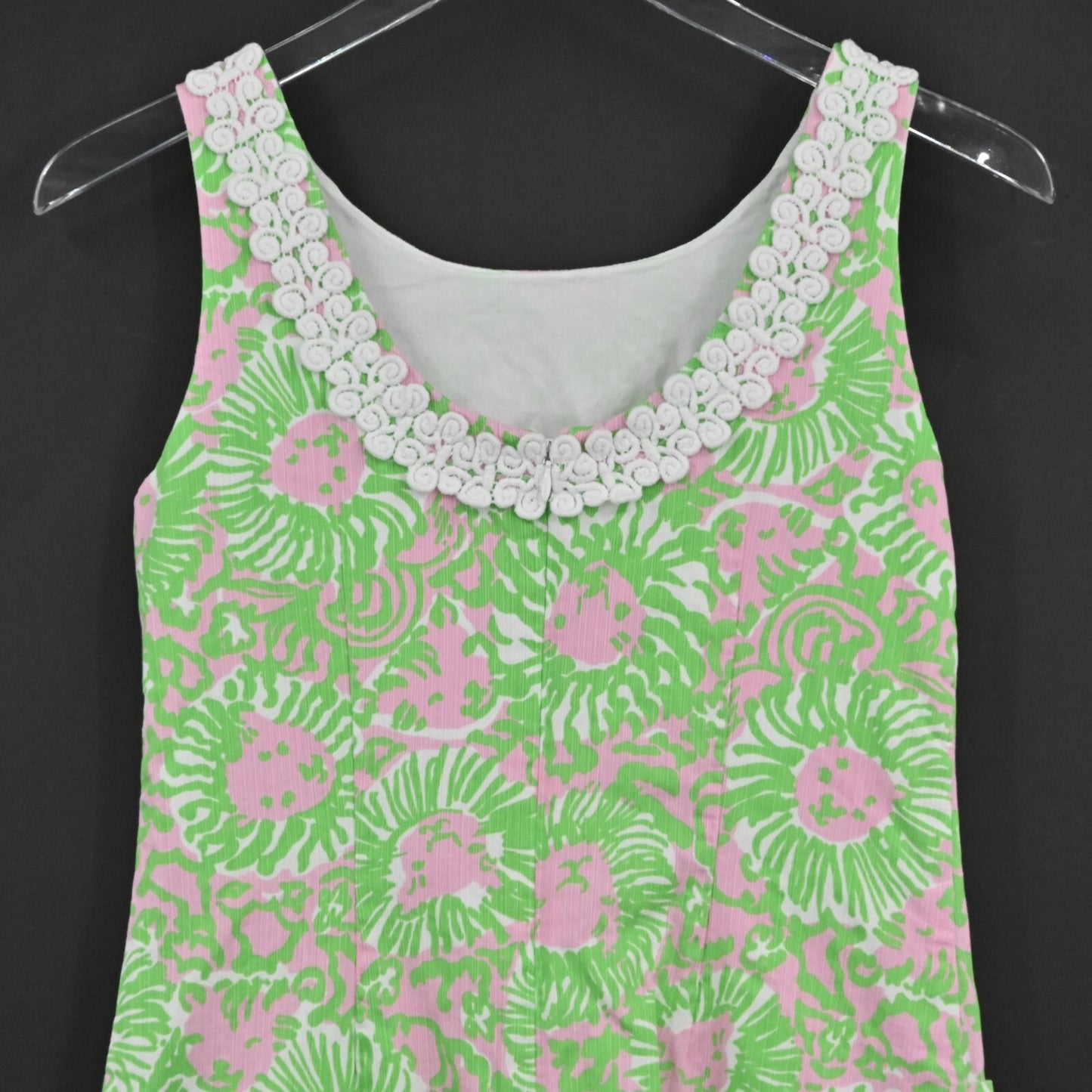 LILLY PULITZER Dress Size 2 Liz Sleeveless Shift Cabana Pink Sunnyside Vacation