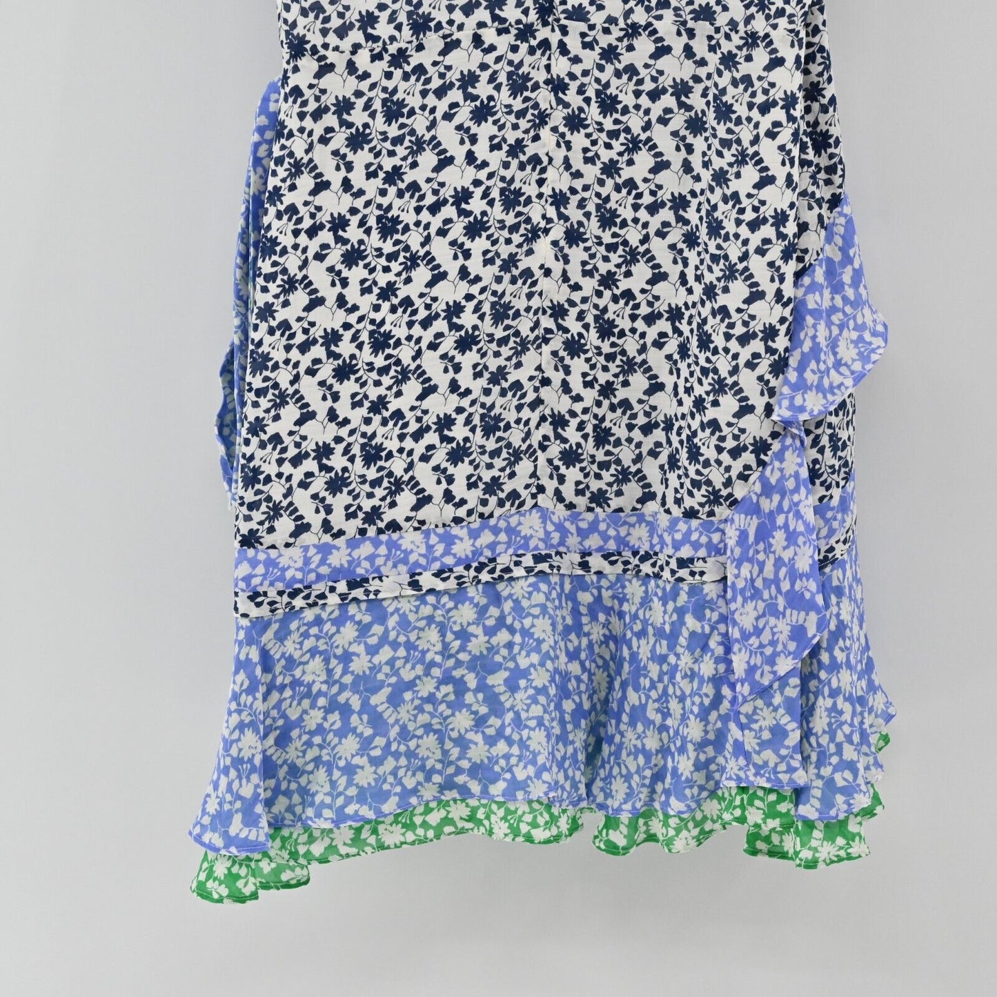 TAYNA TAYLOR Dress Womens Size 8 Bianka Revolve Belted Wrap Floral Ruffle Silk