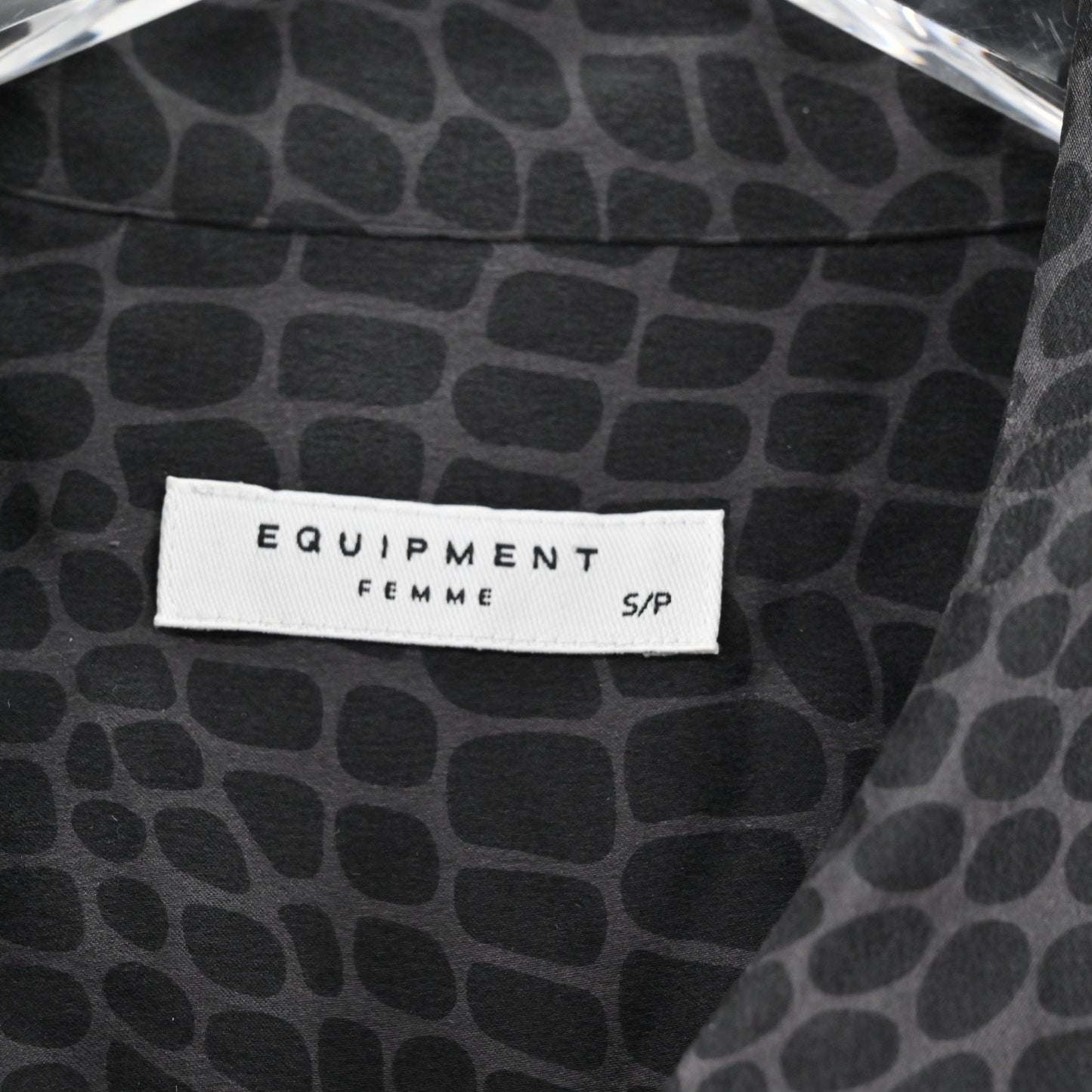 EQUIPMENT Silk Midi Dress Sz S Black Animal Print Button Front Belted Collared