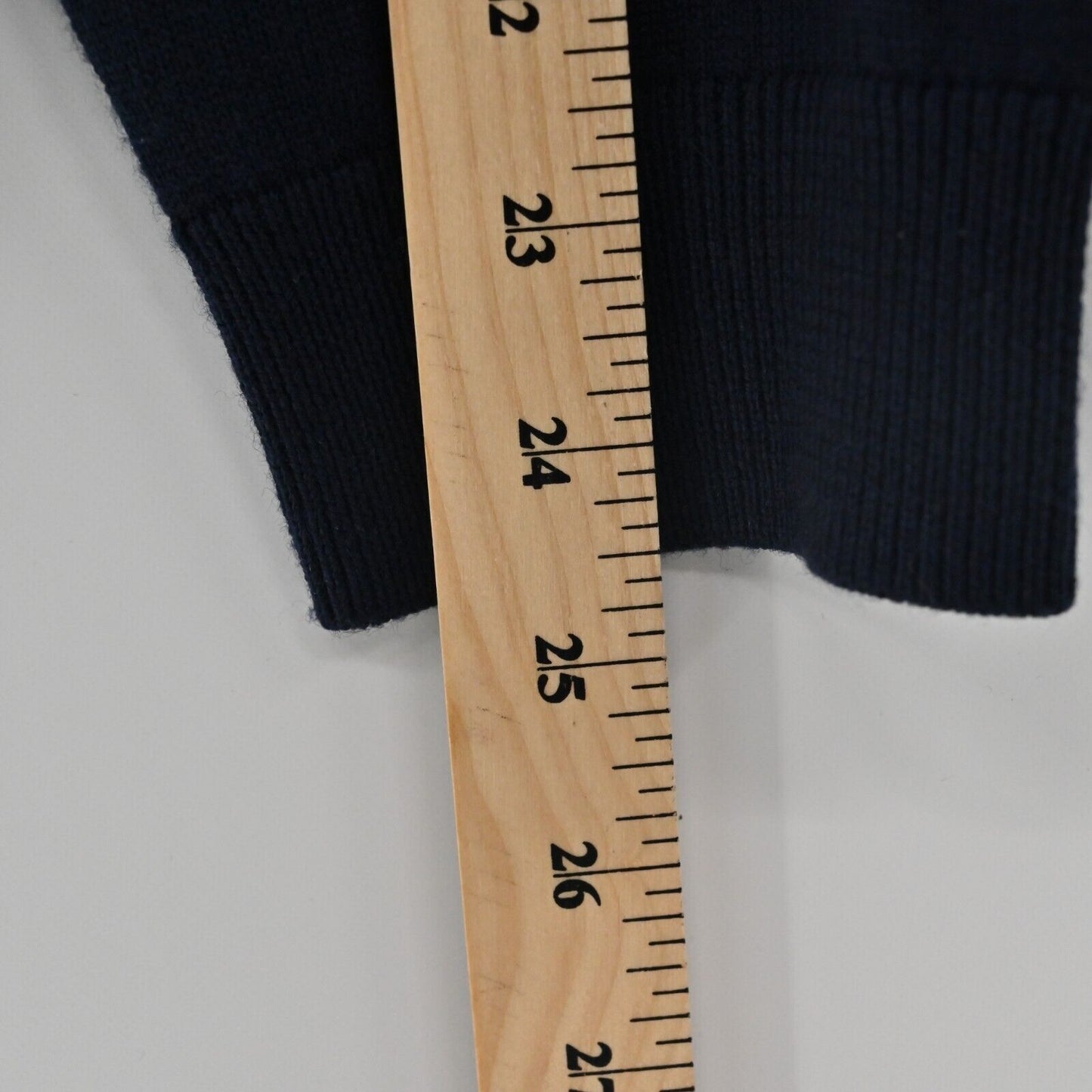 HART SCHAFFNER MARX Sweater Mens Sz 2XB Navy Blue Merino Wool Lightweight VNeck